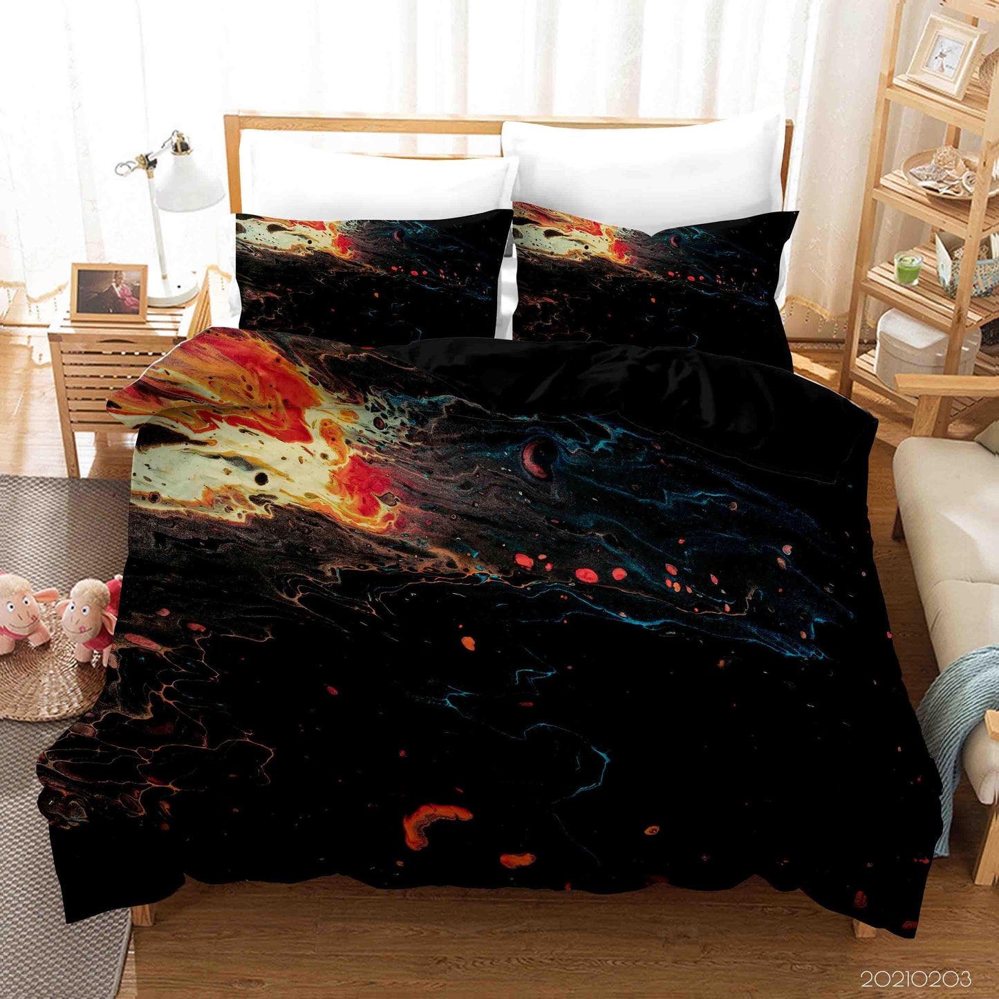 3D Abstract Black Marble Texture Quilt Cover Set Bedding Set Duvet Cover Pillowcases 30