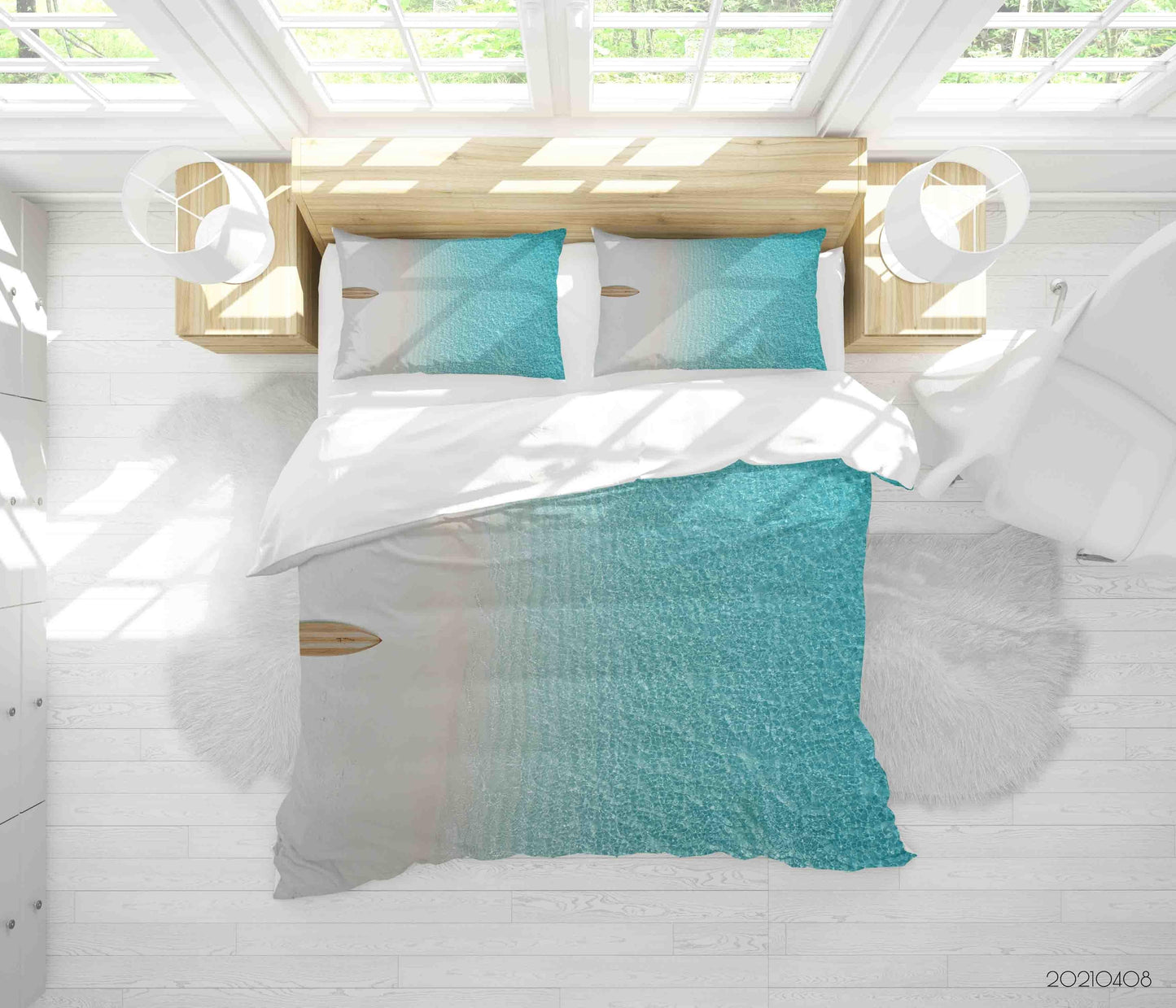 3D Beach Landscape Quilt Cover Set Bedding Set Duvet Cover Pillowcases 2