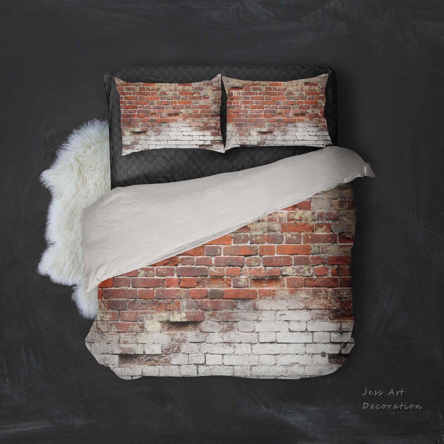 3D Brick Wall Quilt Cover Set Bedding Set Pillowcases 25