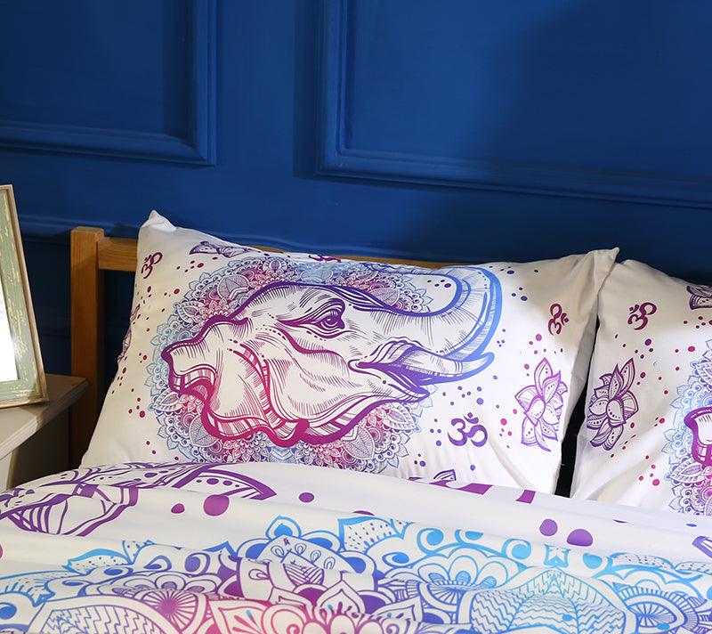 3D Bohemian Elephant Quilt Cover Set Bedding Set Pillowcases 19