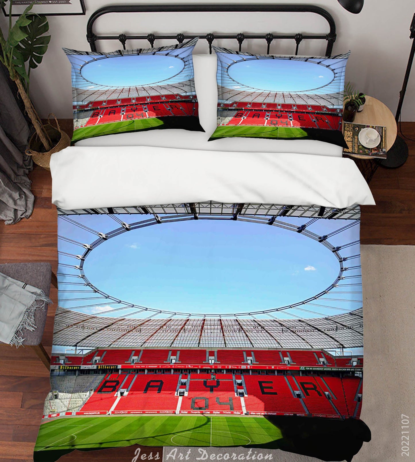 3D Bayer Leverkusen Football Field Bluesky Quilt Cover Set Bedding Set Duvet Cover Pillowcase 743