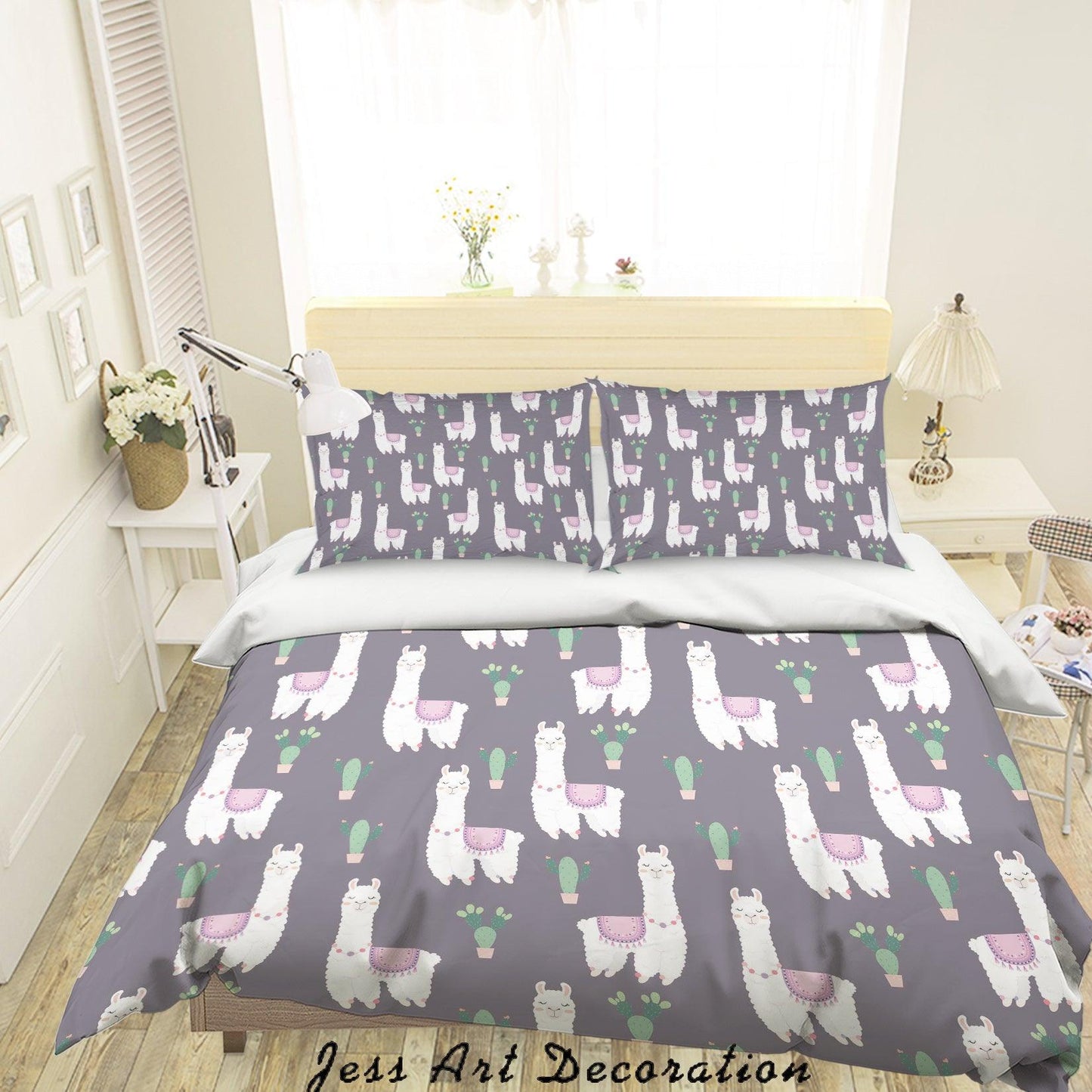 3D Alpaca Pattern Quilt Cover Set Bedding Set Pillowcases 110