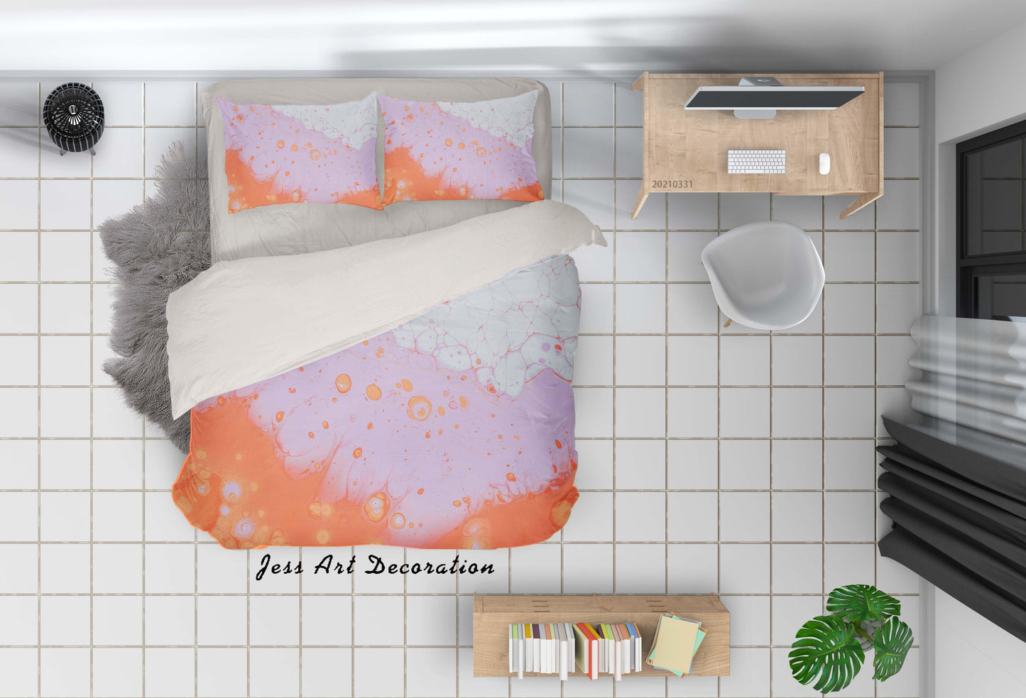 3D Abstract Color Marble Quilt Cover Set Bedding Set Duvet Cover Pillowcases 262