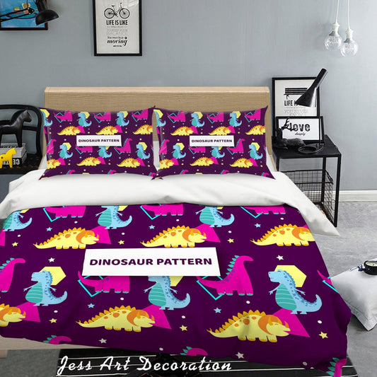 3D Cartoon Dinosaur Quilt Cover Set Bedding Set Pillowcases 26