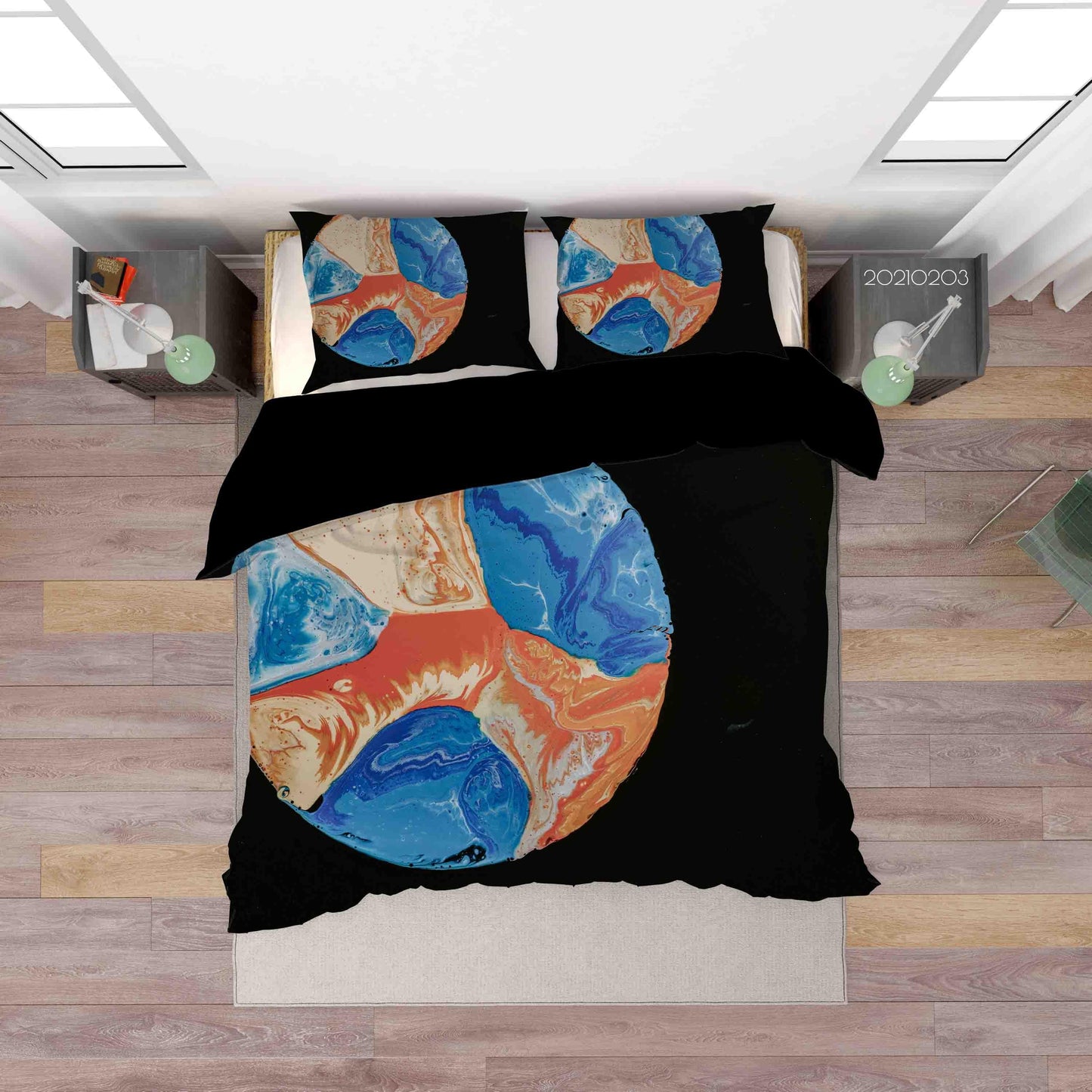 3D Abstract Marble Texture Quilt Cover Set Bedding Set Duvet Cover Pillowcases 80