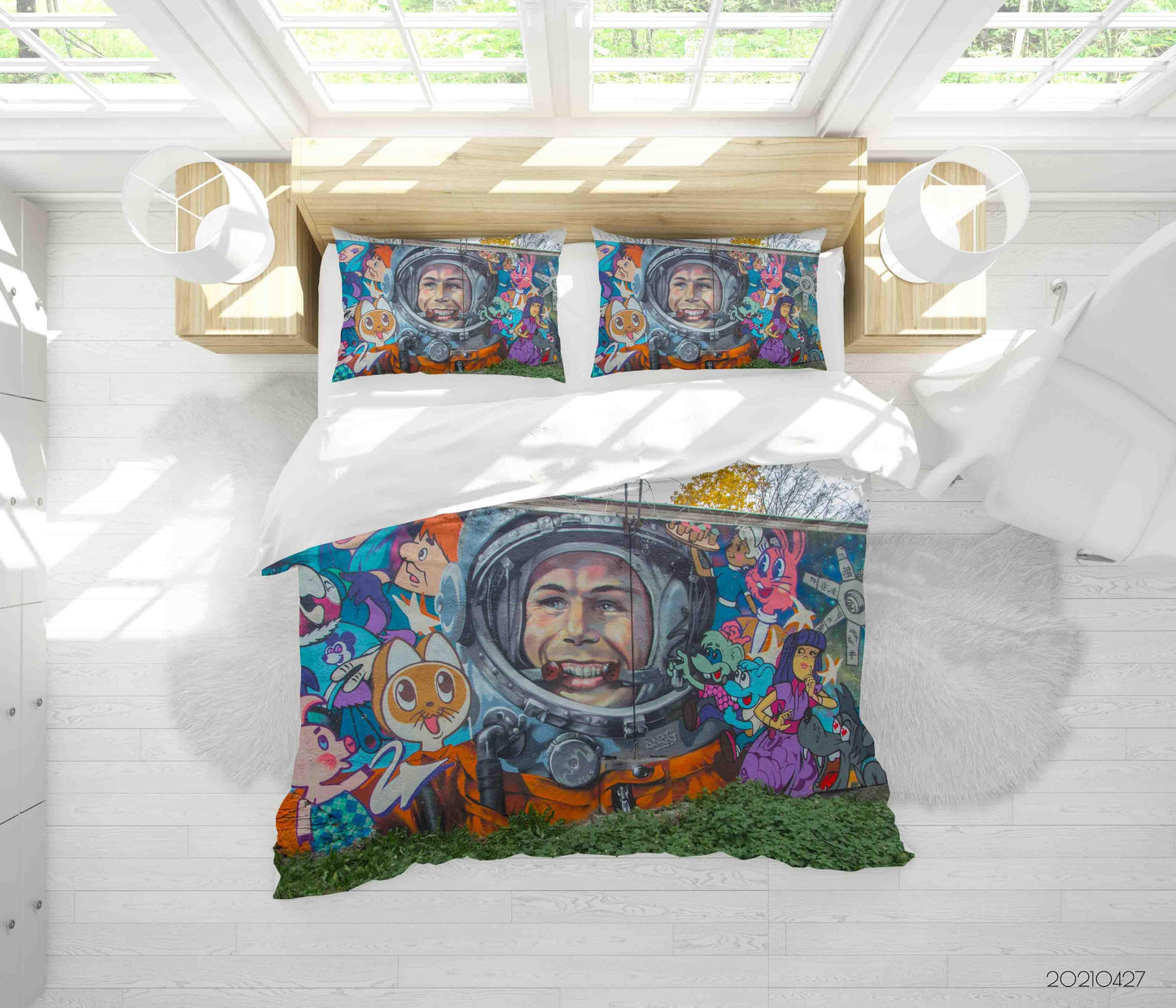 3D Abstract Color Art Graffiti Quilt Cover Set Bedding Set Duvet Cover Pillowcases 79