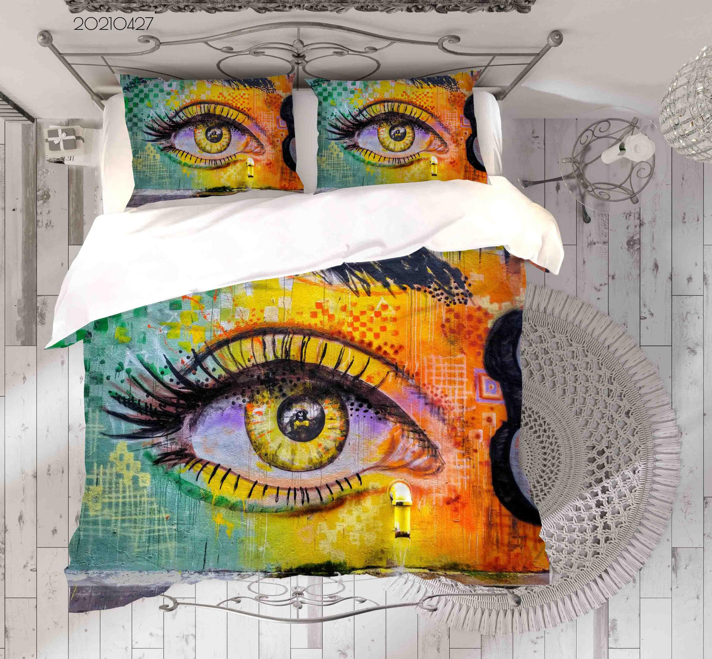 3D Abstract Color Eye Graffiti Quilt Cover Set Bedding Set Duvet Cover Pillowcases 84