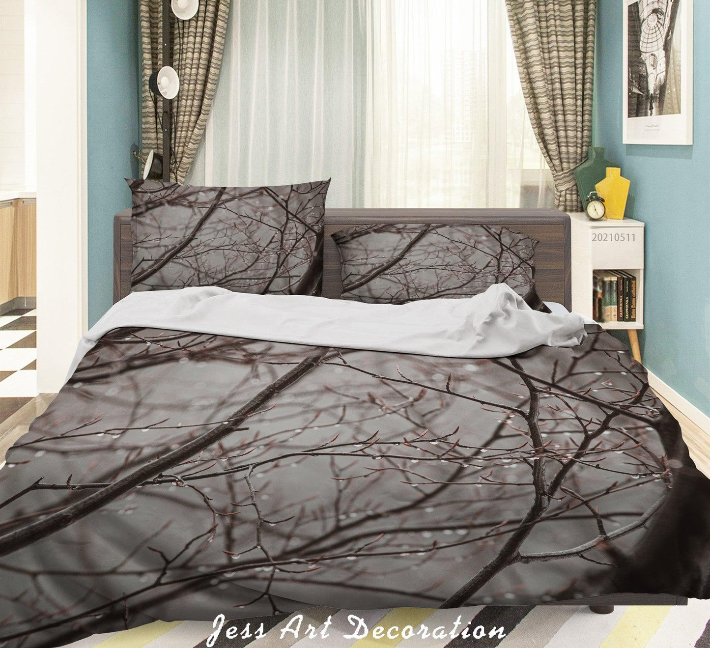 3D Branch Scenery Quilt Cover Set Bedding Set Duvet Cover Pillowcases 570