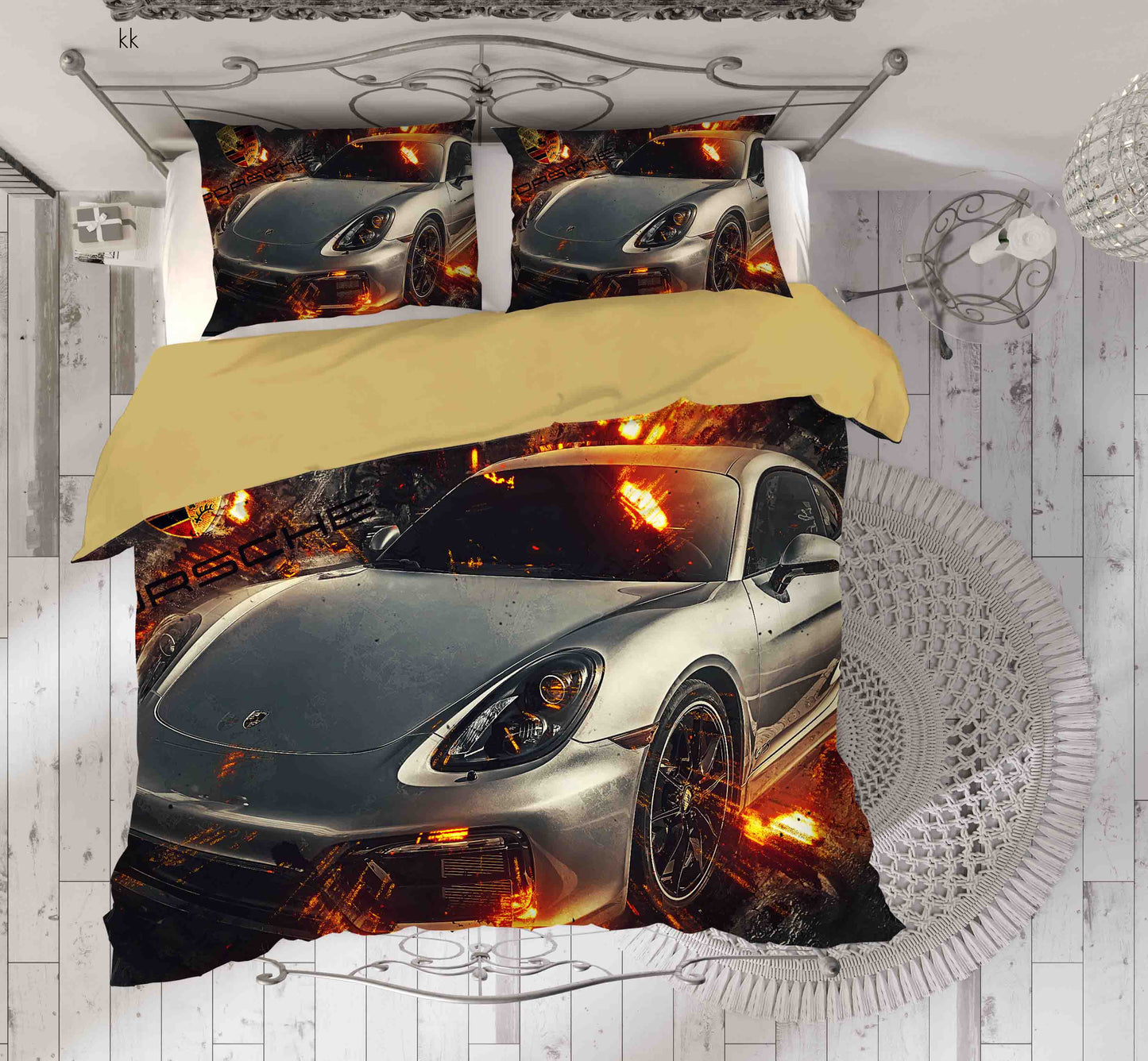 3D Automobile Fire Quilt Cover Set Bedding Set Duvet Cover Pillowcase 407