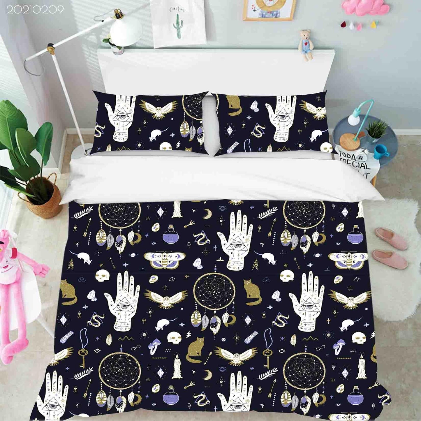 3D Abstract Dream Catcher Hand Animal Quilt Cover Set Bedding Set Duvet Cover Pillowcases 332
