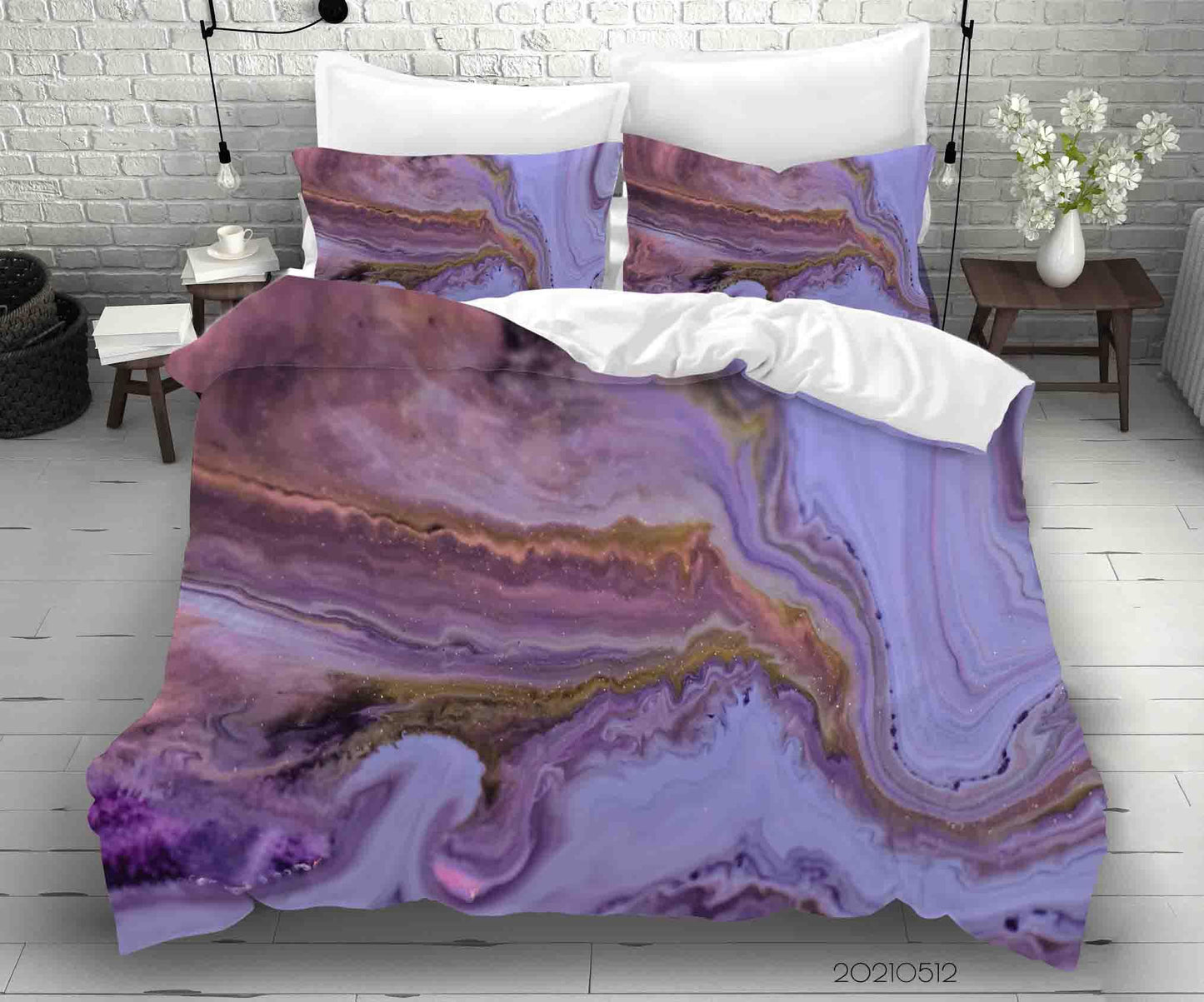 3D Abstract Marble Texture Quilt Cover Set Bedding Set Duvet Cover Pillowcases 274