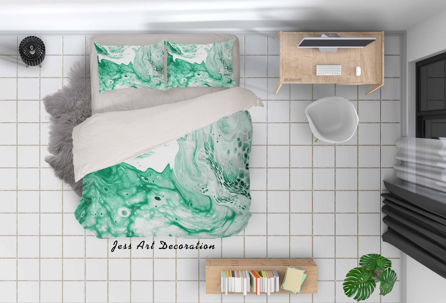 3D Abstract Nature Wave Sea Quilt Cover Set Bedding Set Duvet Cover Pillowcases WJ 6063
