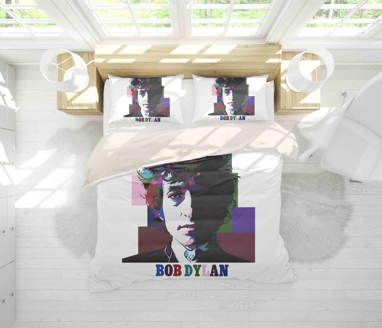 3D Bob Dylan Quilt Cover Set Bedding Set Pillowcases 13