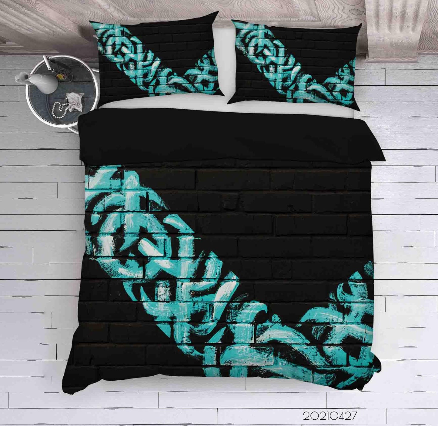 3D Abstract Street Graffiti Quilt Cover Set Bedding Set Duvet Cover Pillowcases 119