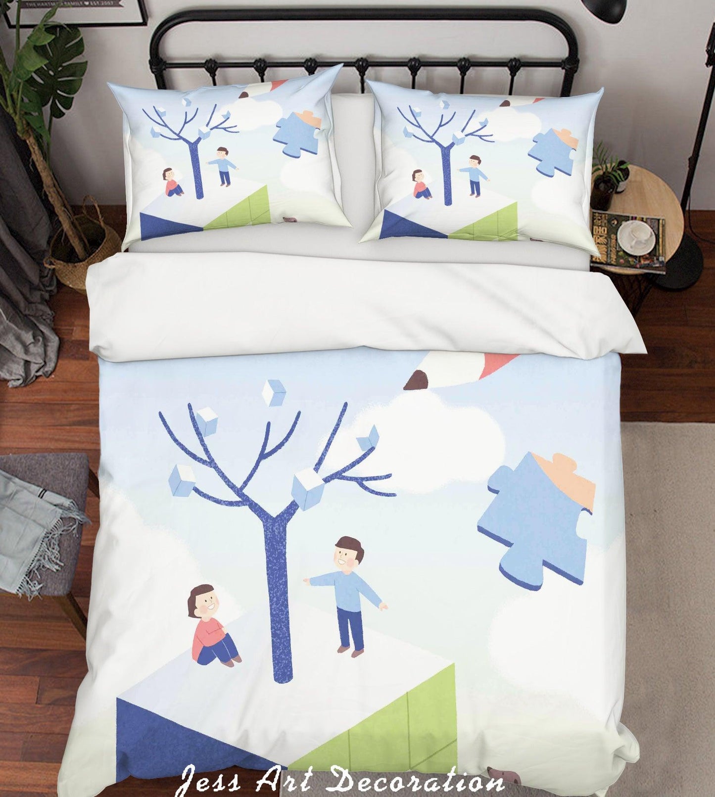 3D Cartoon Children Tree Quilt Cover Set Bedding Set Pillowcases 93