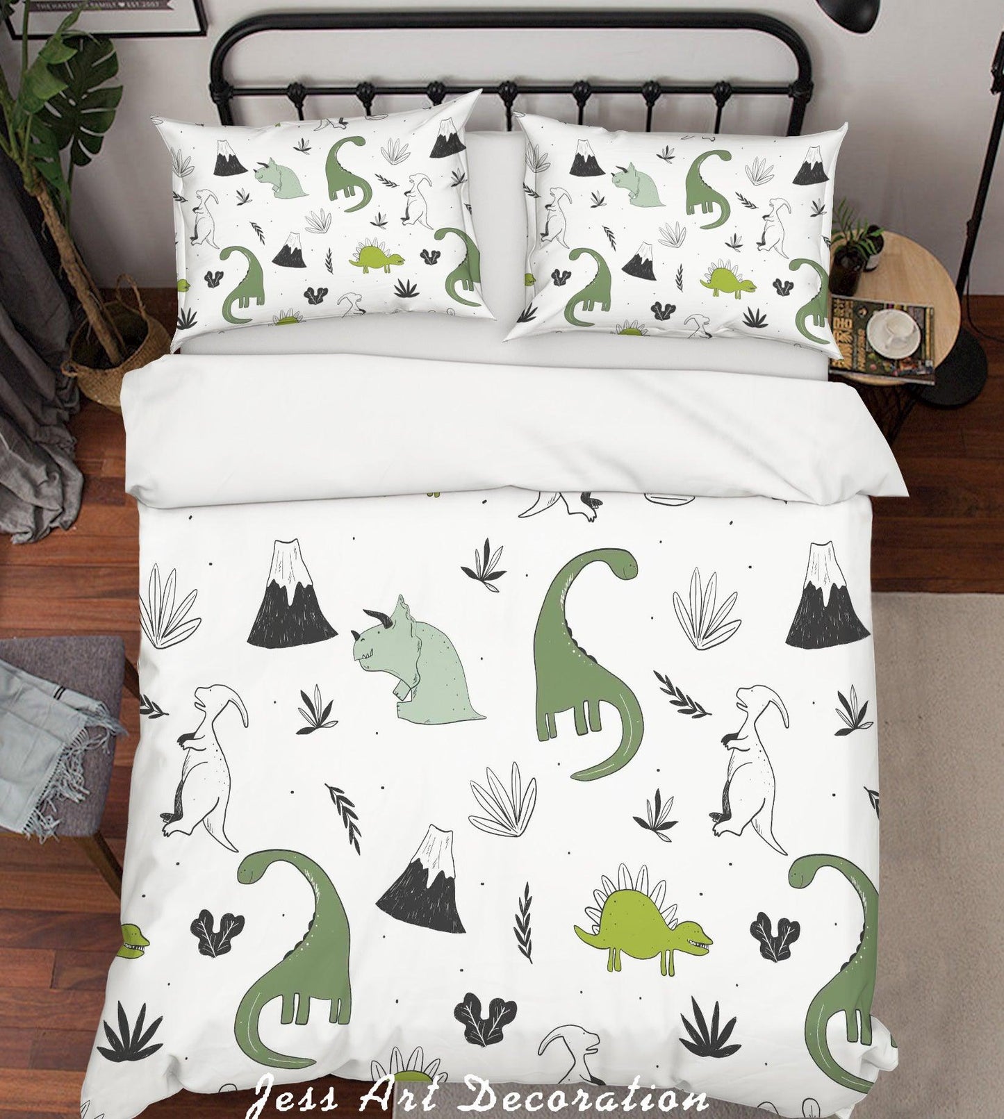 3D Cartoon Dinosaur Quilt Cover Set Bedding Set Pillowcases 80