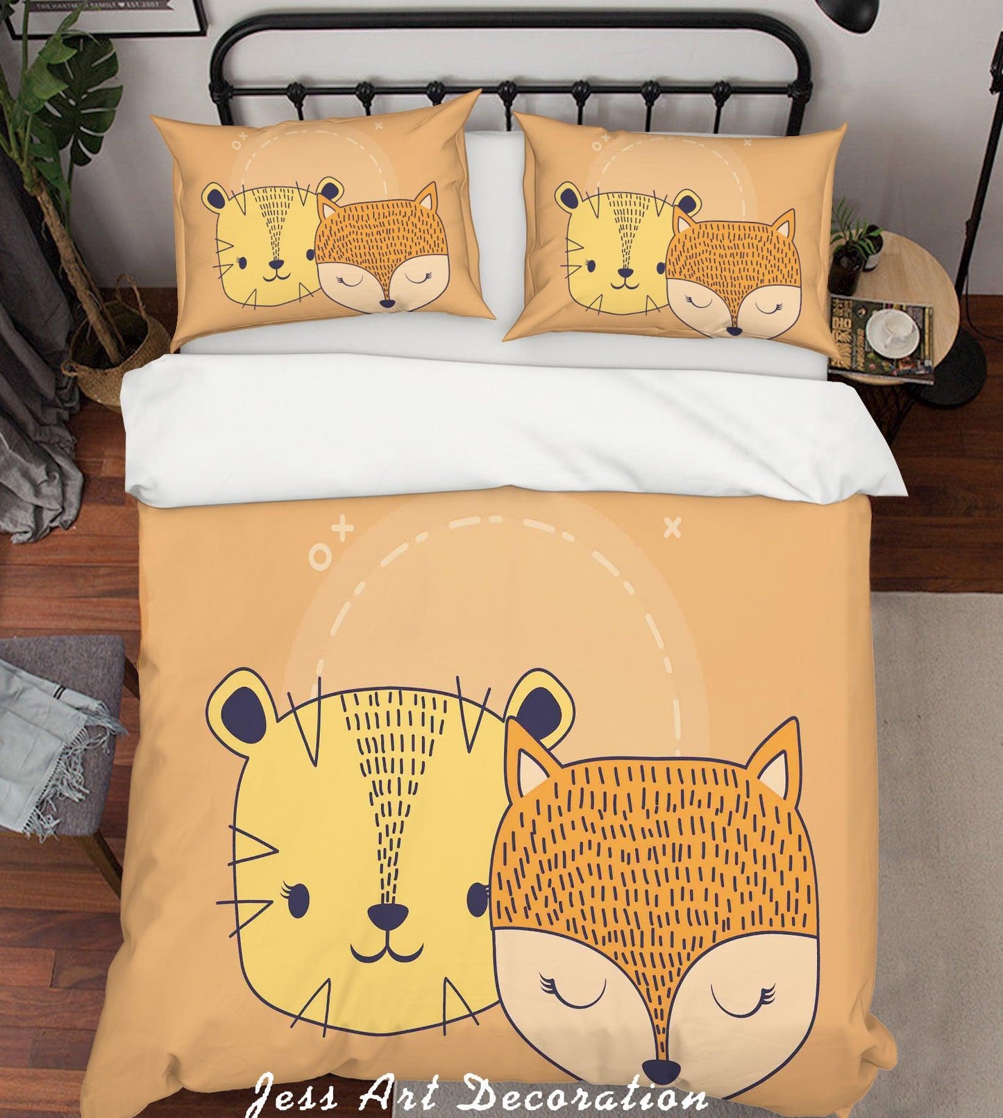 3D Cartoon Animals Quilt Cover Set Bedding Set Pillowcases  48
