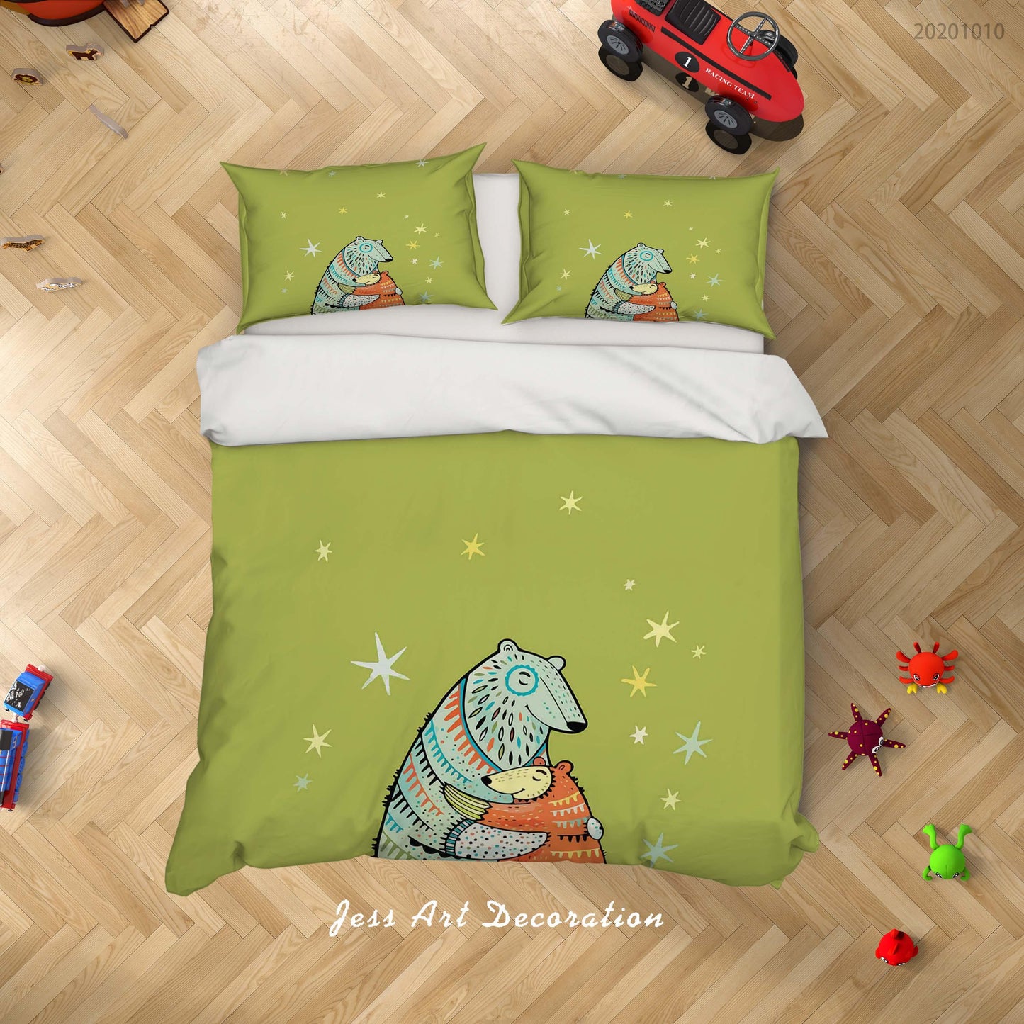 3D Cartoon Cute Animal Pangolin Quilt Cover Set Bedding Set Duvet Cover Pillowcases WJ 9564