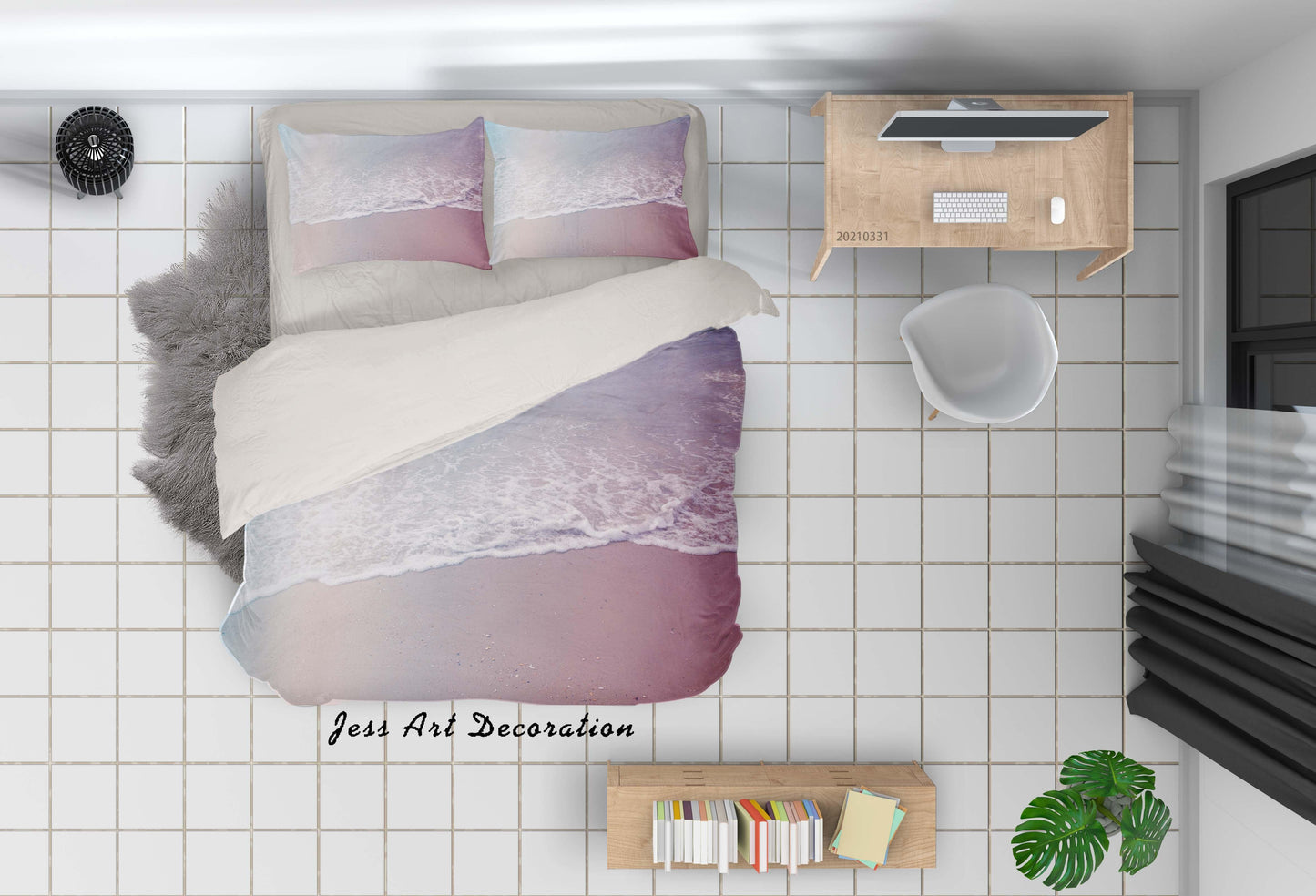 3D Beach Landscape Quilt Cover Set Bedding Set Duvet Cover Pillowcases 212