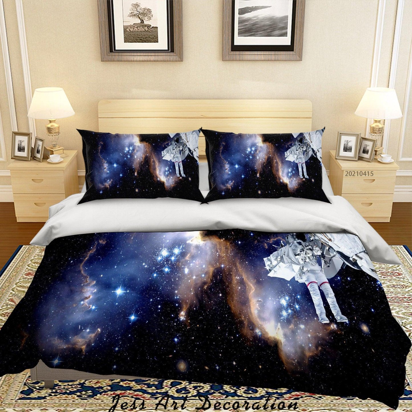 3D Abstract Space Astronaut Quilt Cover Set Bedding Set Duvet Cover Pillowcases 73