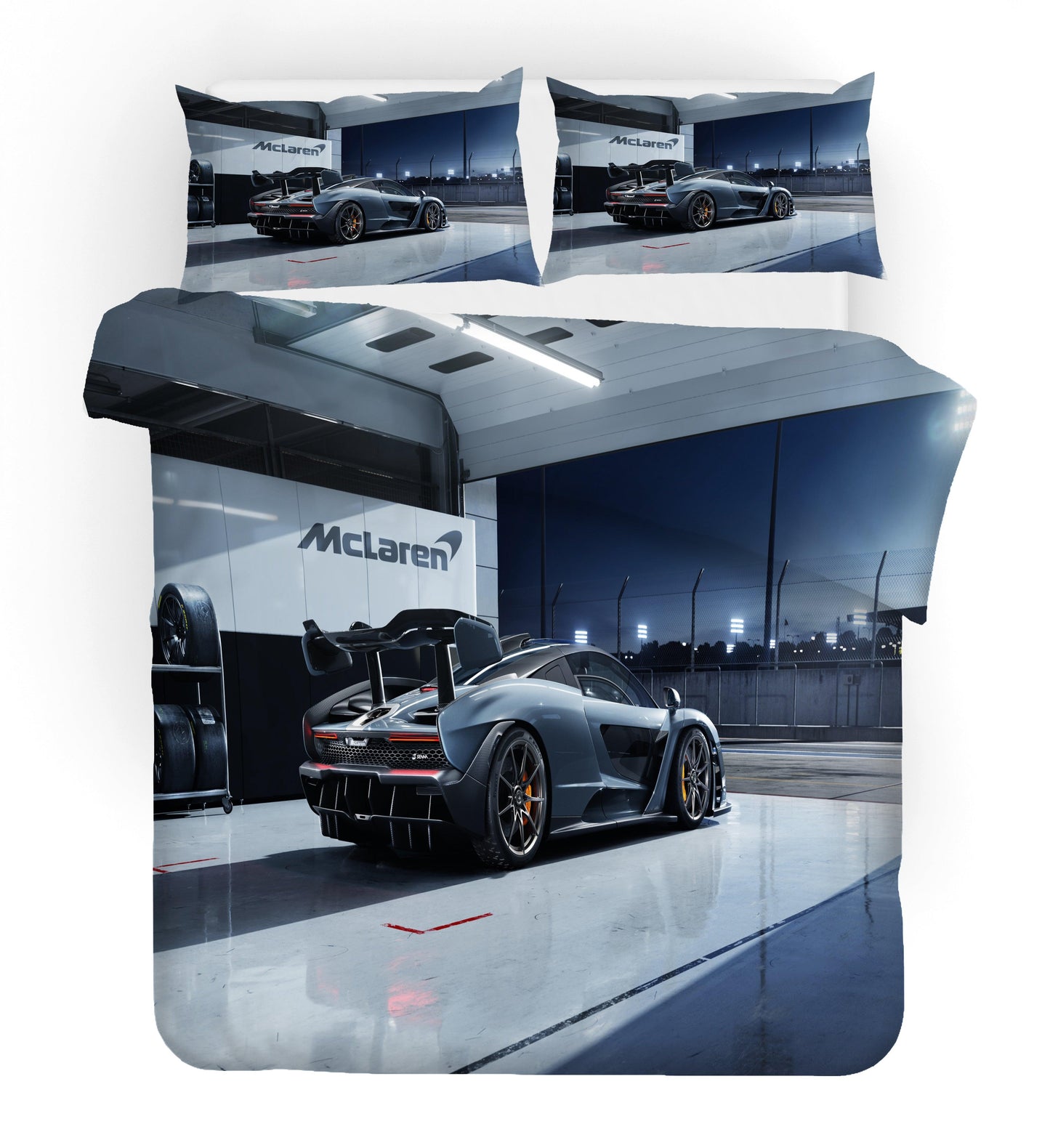 3D Blue Car Quilt Cover Set Bedding Set Duvet Cover Pillowcases SF02