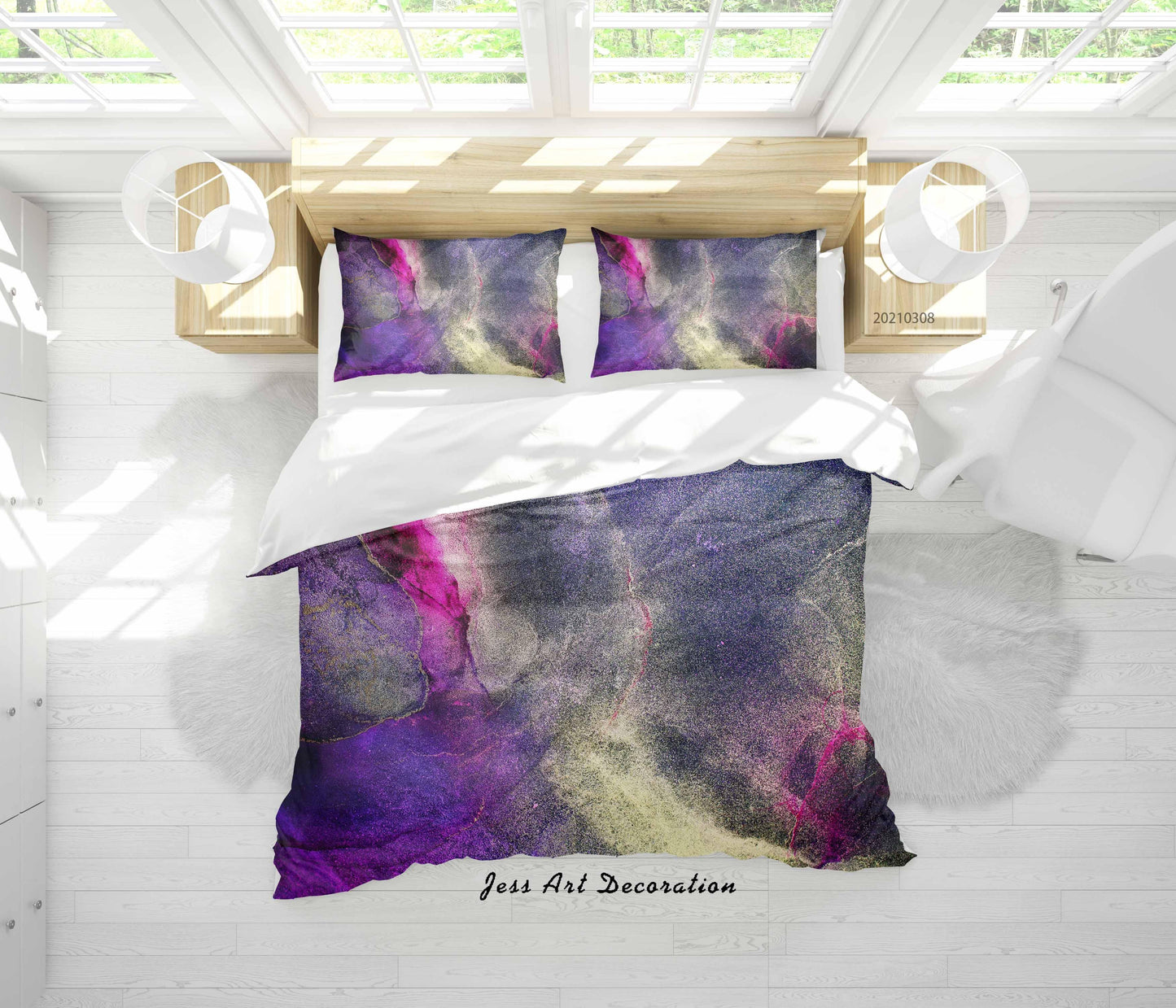3D Abstract Color Marble Quilt Cover Set Bedding Set Duvet Cover Pillowcases 311