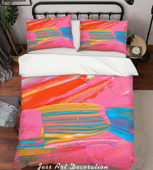 3D Abstract Red Oil Painting Quilt Cover Set Bedding Set Pillowcasesn 63