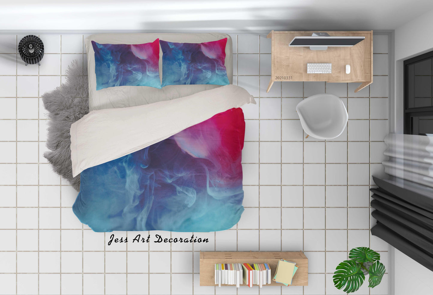 3D Abstract Colored Marble Texture Quilt Cover Set Bedding Set Duvet Cover Pillowcases 283