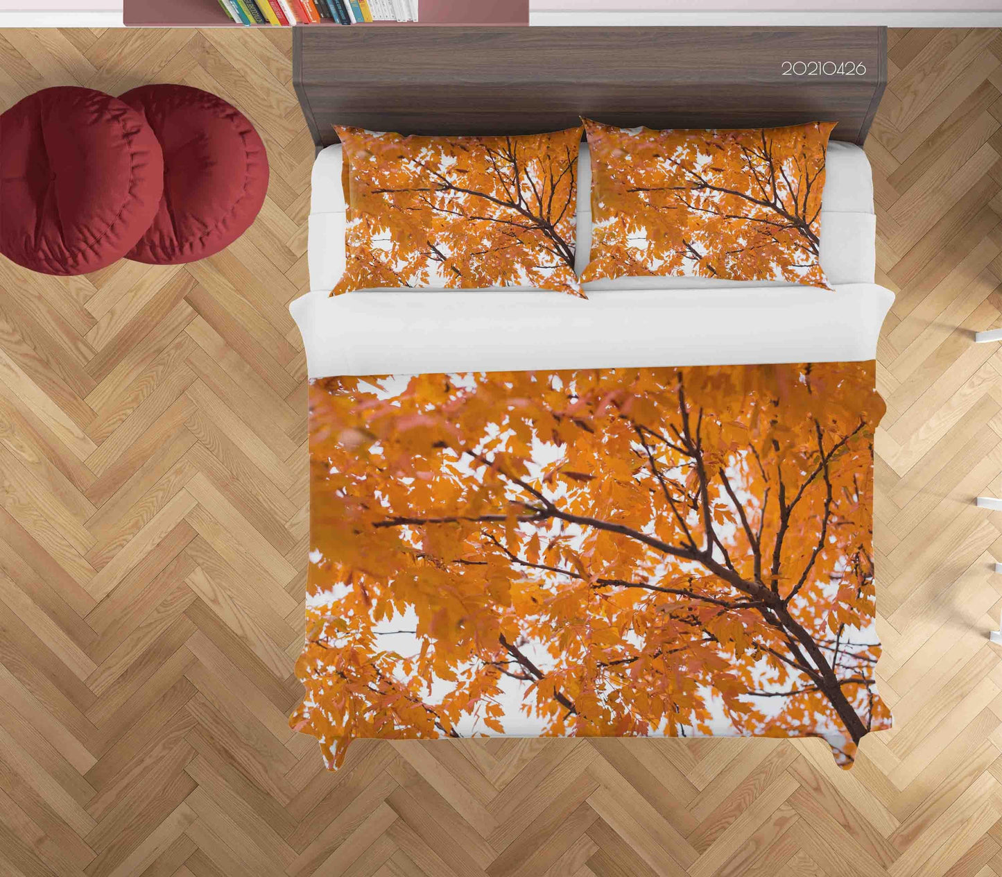 3D Autumn Tree Landscape Quilt Cover Set Bedding Set Duvet Cover Pillowcases 271