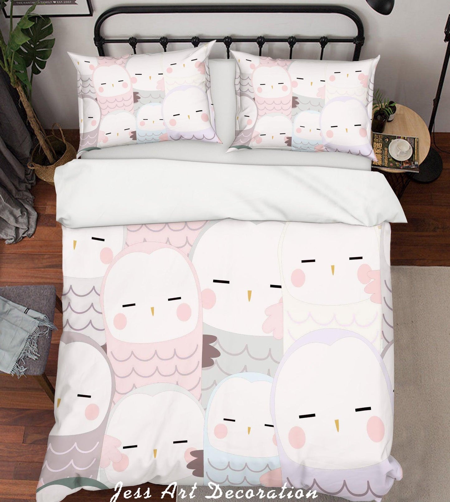 3D Cartoon Owl Quilt Cover Set Bedding Set Pillowcases 27