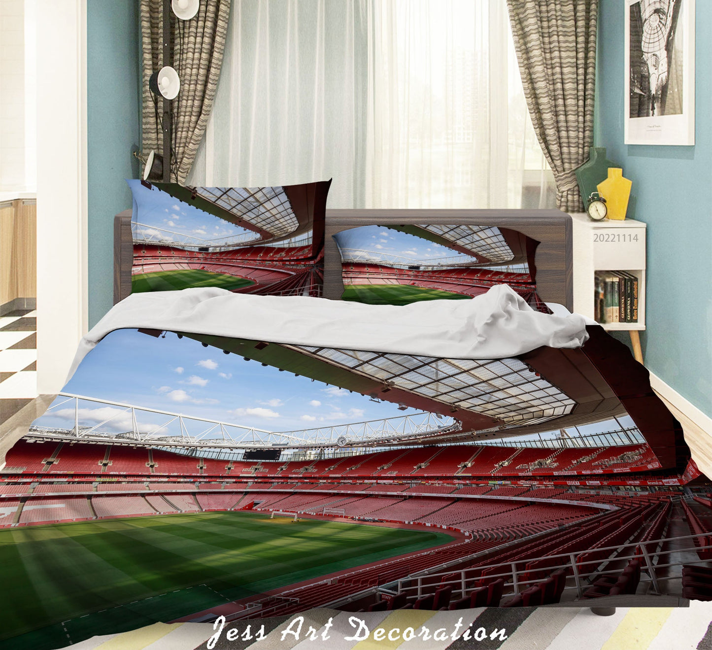 3D Arsenal FC Cloud Sky Spectator Seats Quilt Cover Set Bedding Set Duvet Cover Pillowcase 885