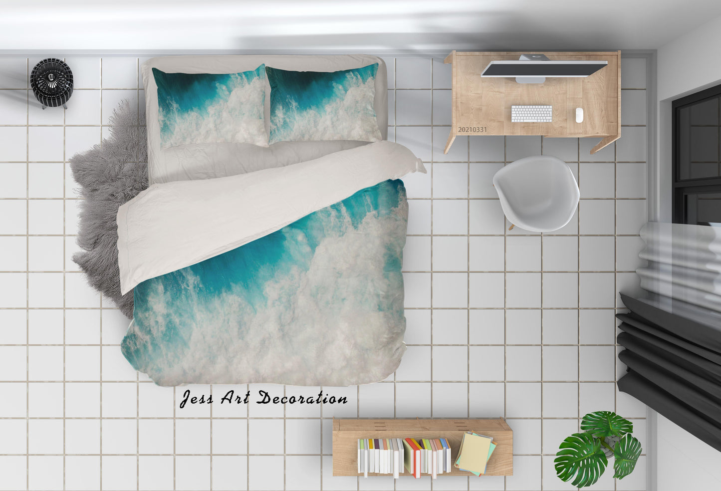 3D Blue Sky White Cloud Quilt Cover Set Bedding Set Duvet Cover Pillowcases 252