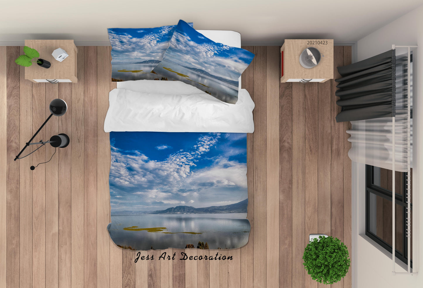 3D Blue Sky Cloud Sea Landscape Quilt Cover Set Bedding Set Duvet Cover Pillowcases 79