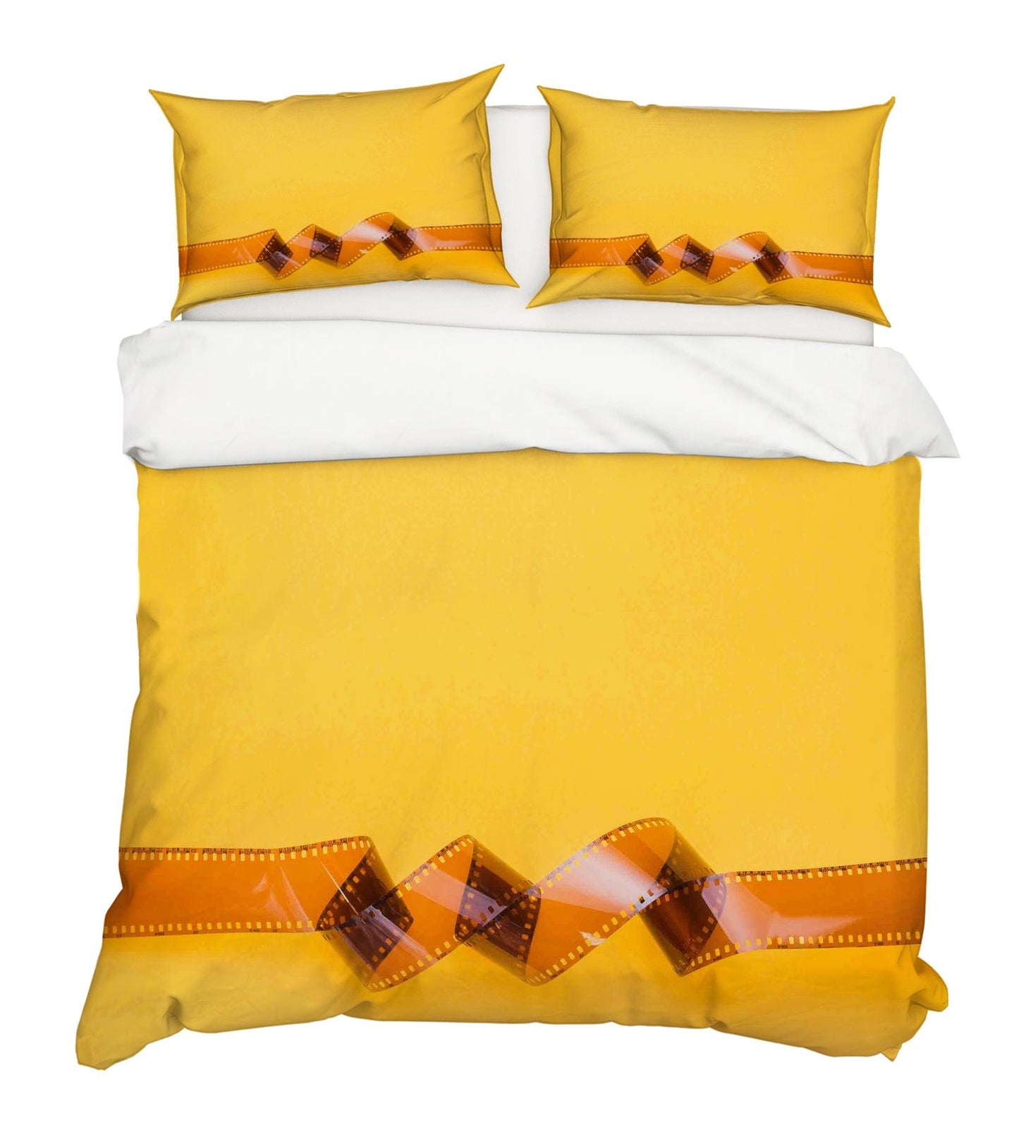 3D Camera Roll Yellow Quilt Cover Set Bedding Set Pillowcases 84