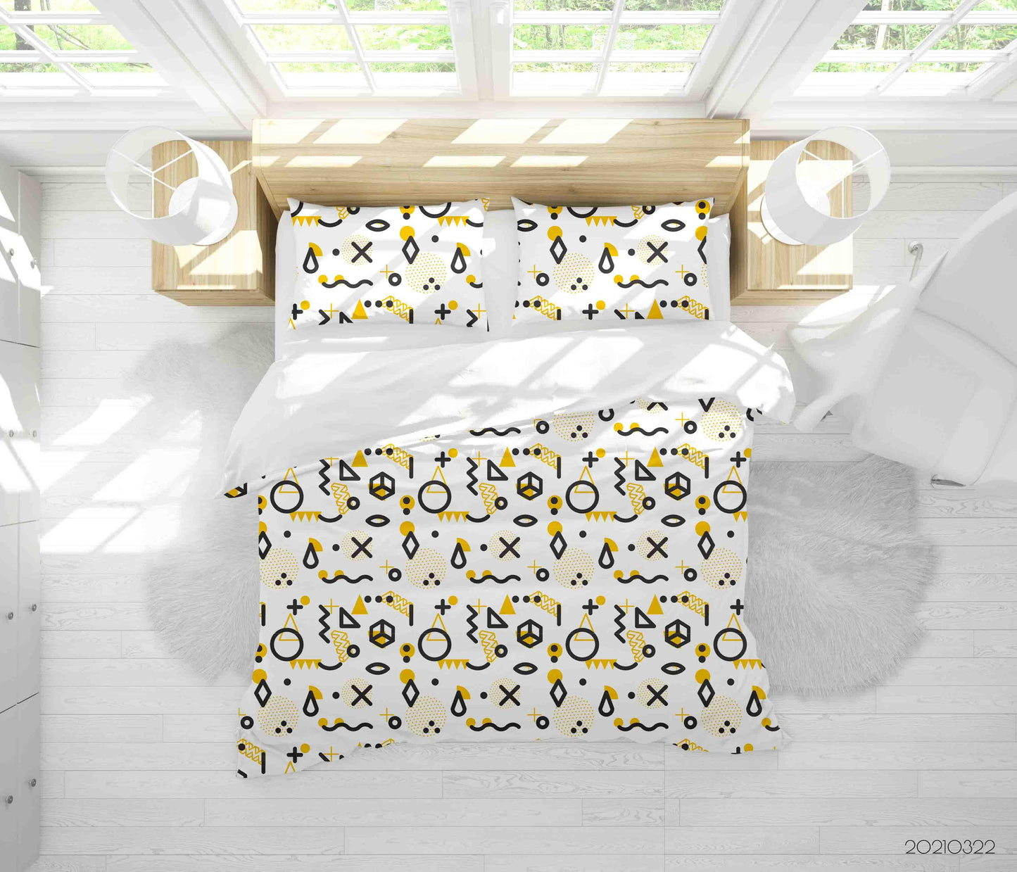 3D Abstract Geometric Pattern Quilt Cover Set Bedding Set Duvet Cover Pillowcases 12 LQH