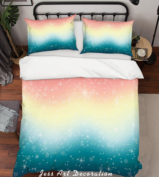 3D Beautiful Starry SkyQuilt Cover Set Bedding Set Pillowcasesn 2