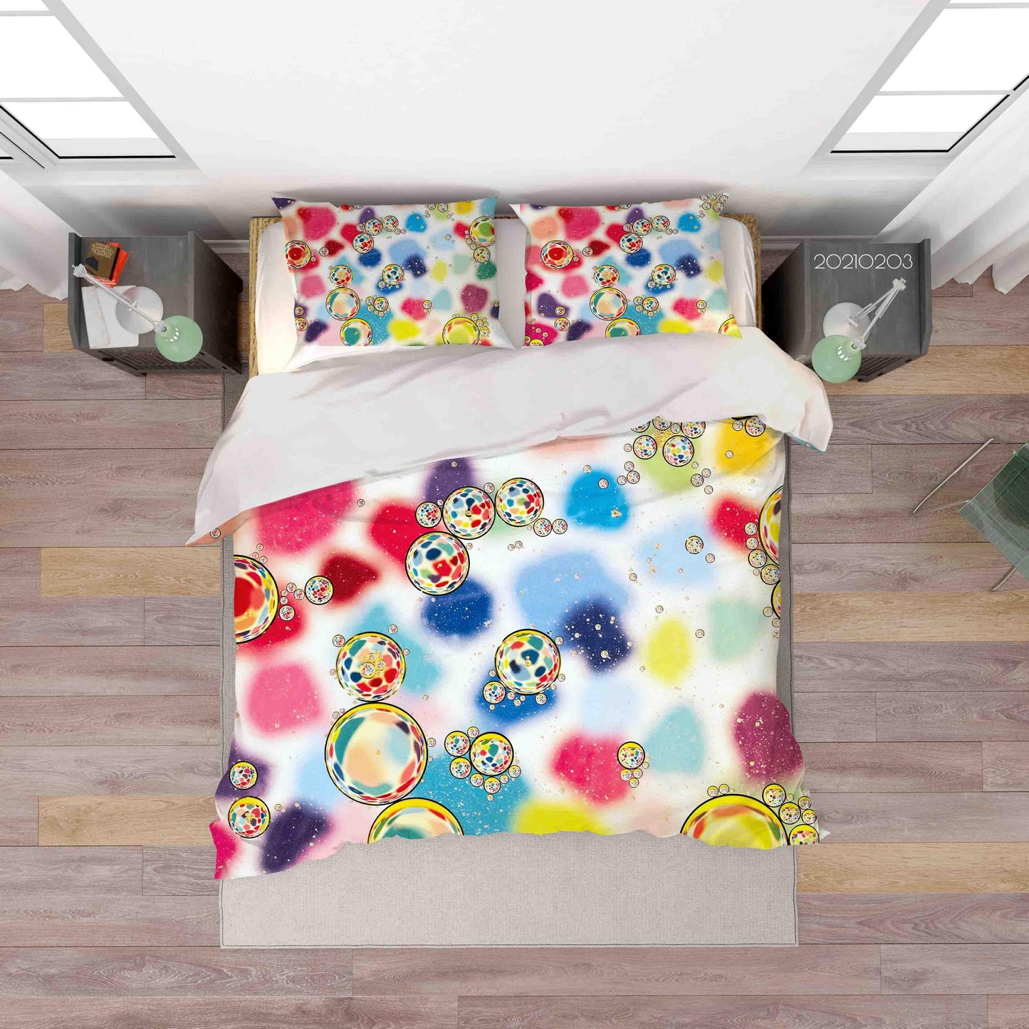 3D Abstract Color Marble Texture Quilt Cover Set Bedding Set Duvet Cover Pillowcases 14