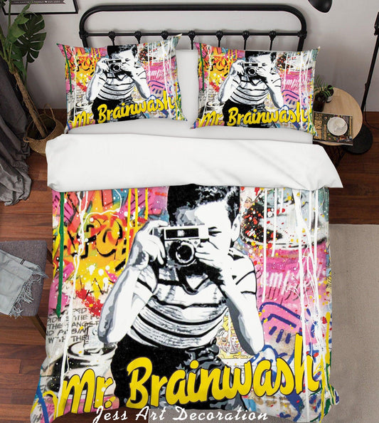 3D Abstract Colorful Camera Boy Quilt Cover Set Bedding Set Duvet Cover Pillowcases LXL