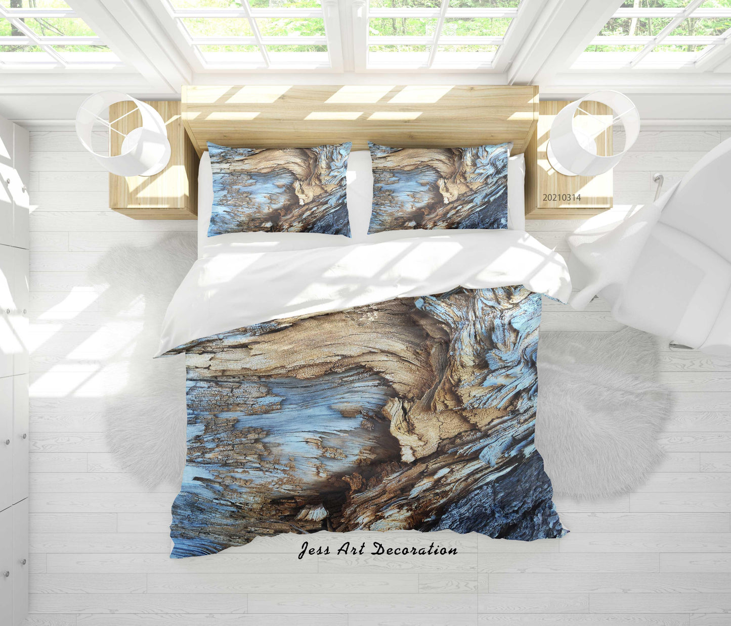 3D Abstract Blue Marble Pattern Quilt Cover Set Bedding Set Duvet Cover Pillowcases 126