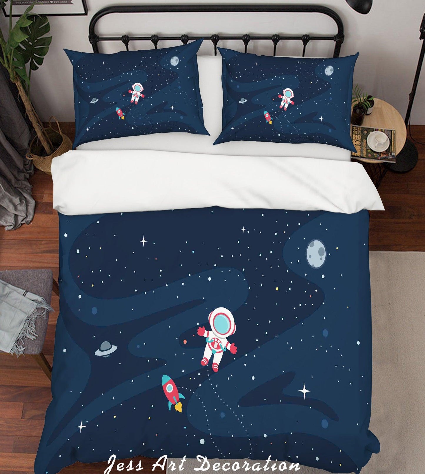 3D Blue Sky Astronaut Quilt Cover Set Bedding Set Pillowcases 160
