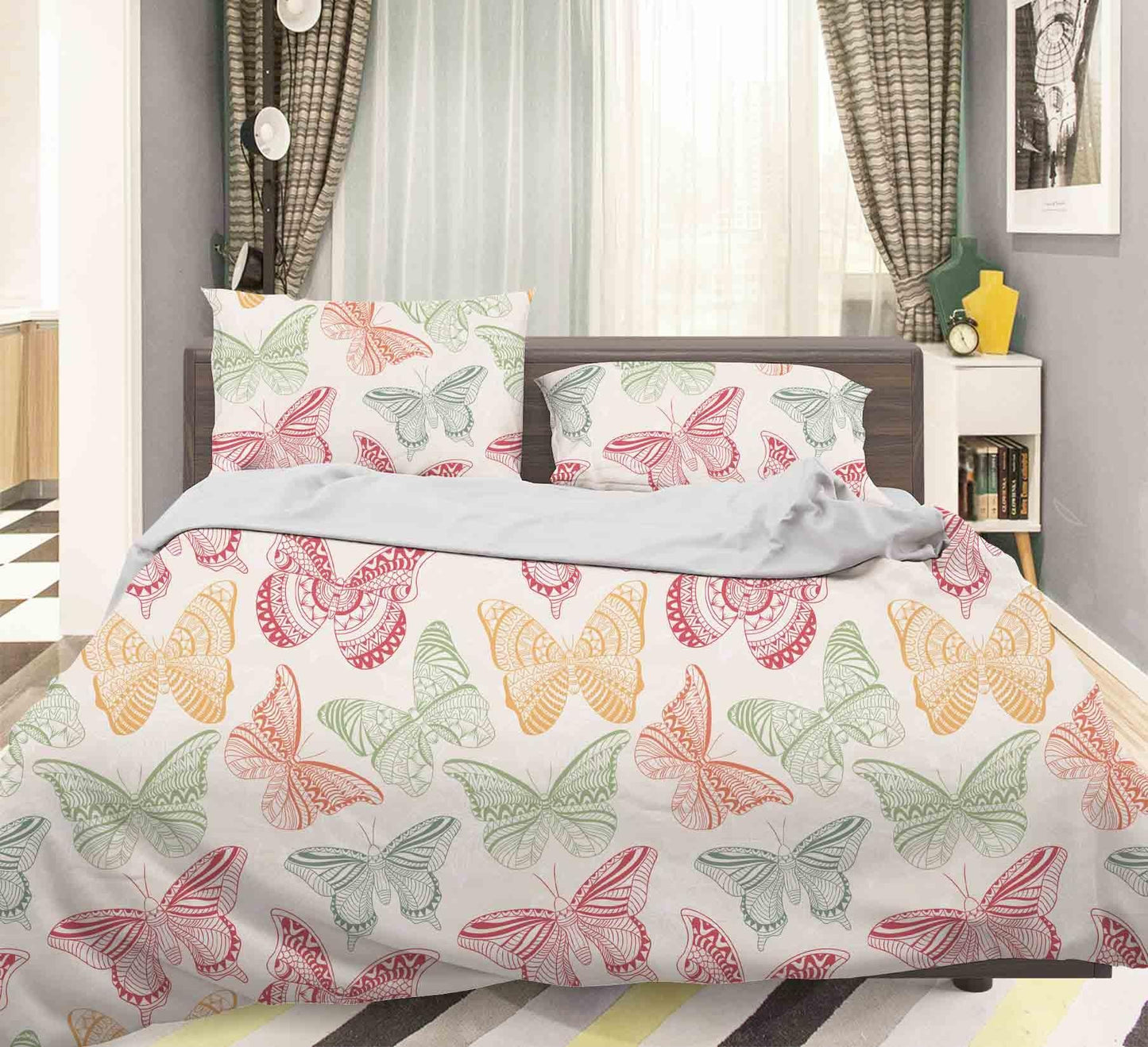 3D Butterfly Quilt Cover Set Bedding Set Pillowcases 58