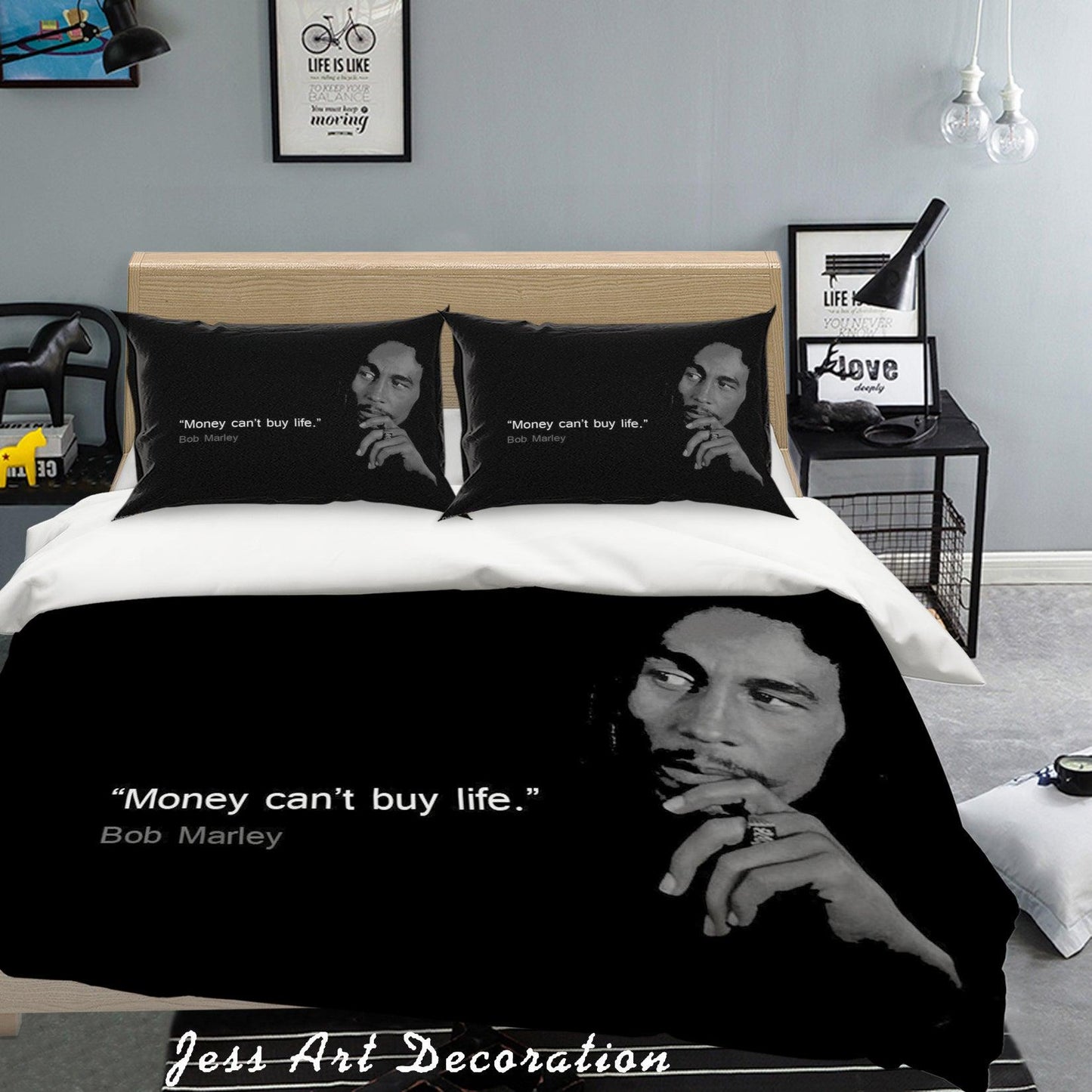 3D Bob Marley Quilt Cover Set Bedding Set Pillowcases 105