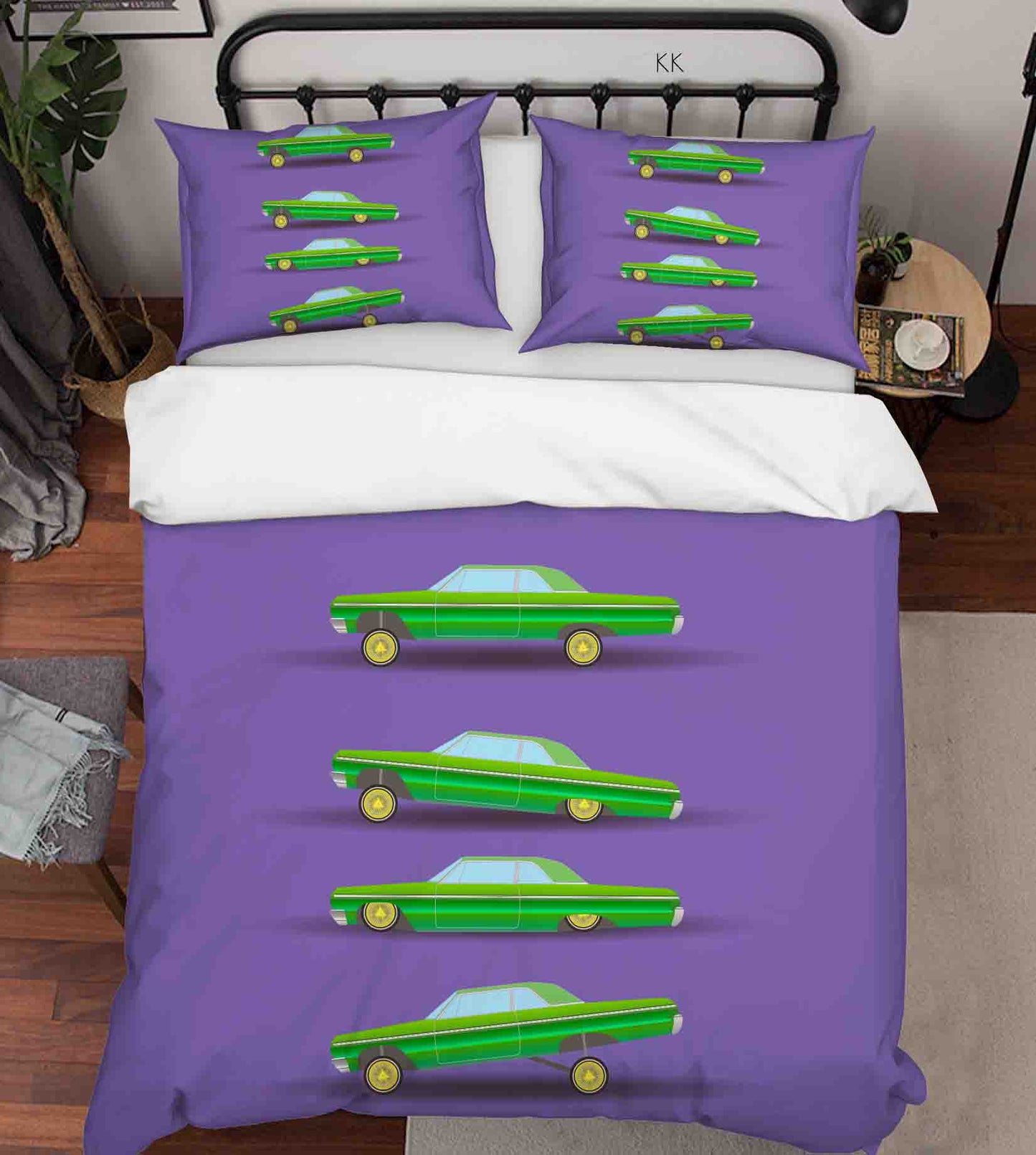 3D Automobile Violet Quilt Cover Set Bedding Set Duvet Cover Pillowcase 374