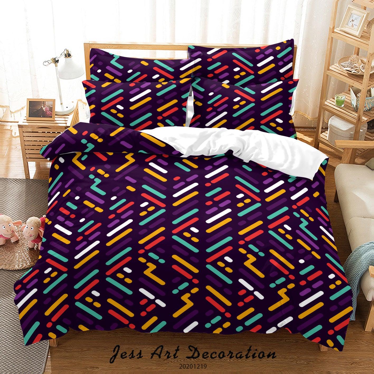3D Abstract Color Geometry Quilt Cover Set Bedding Set Duvet Cover Pillowcases 67