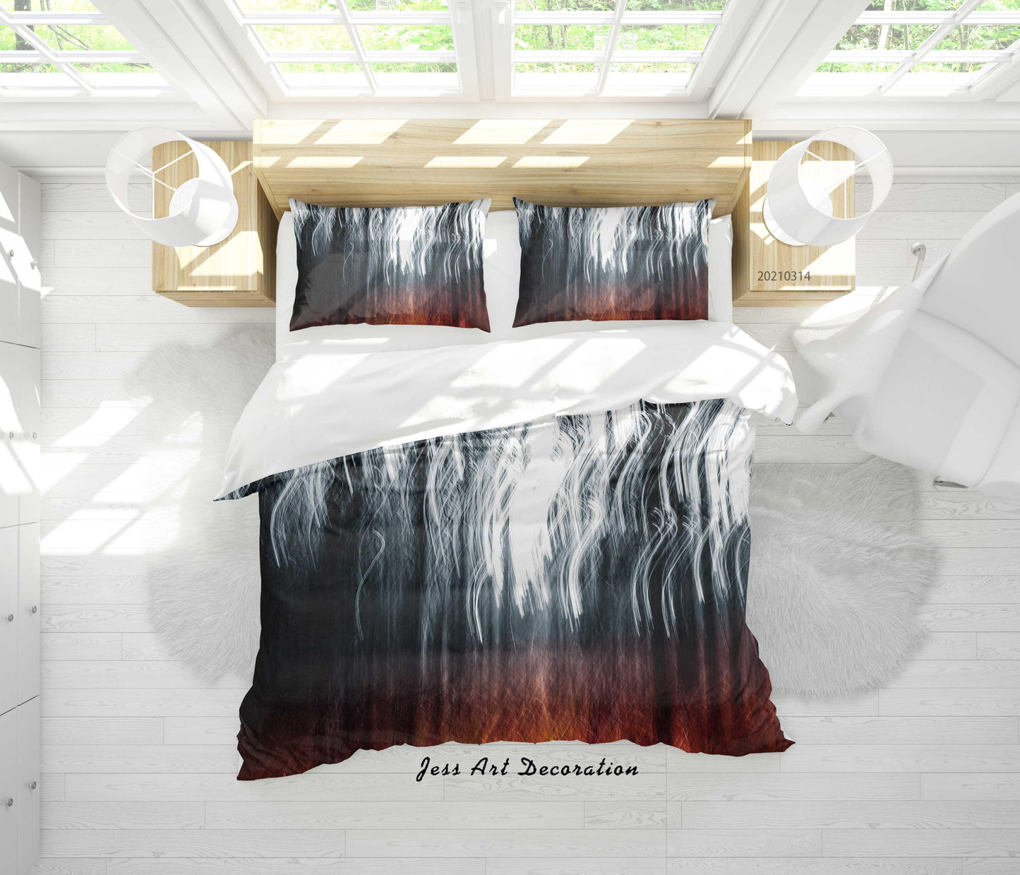 3D Abstract Graffiti Pattern Quilt Cover Set Bedding Set Duvet Cover Pillowcases 158