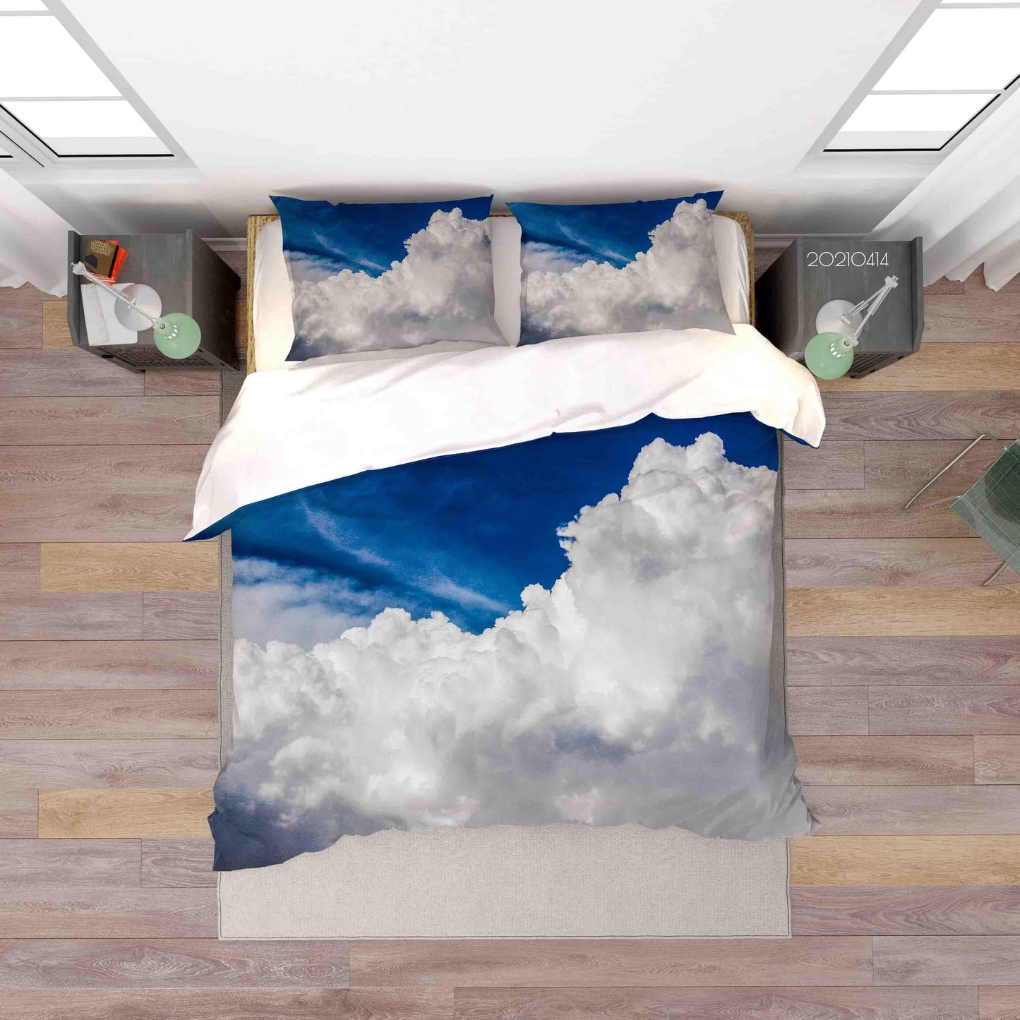 3D Blue Sky Cloud Quilt Cover Set Bedding Set Duvet Cover Pillowcases 58