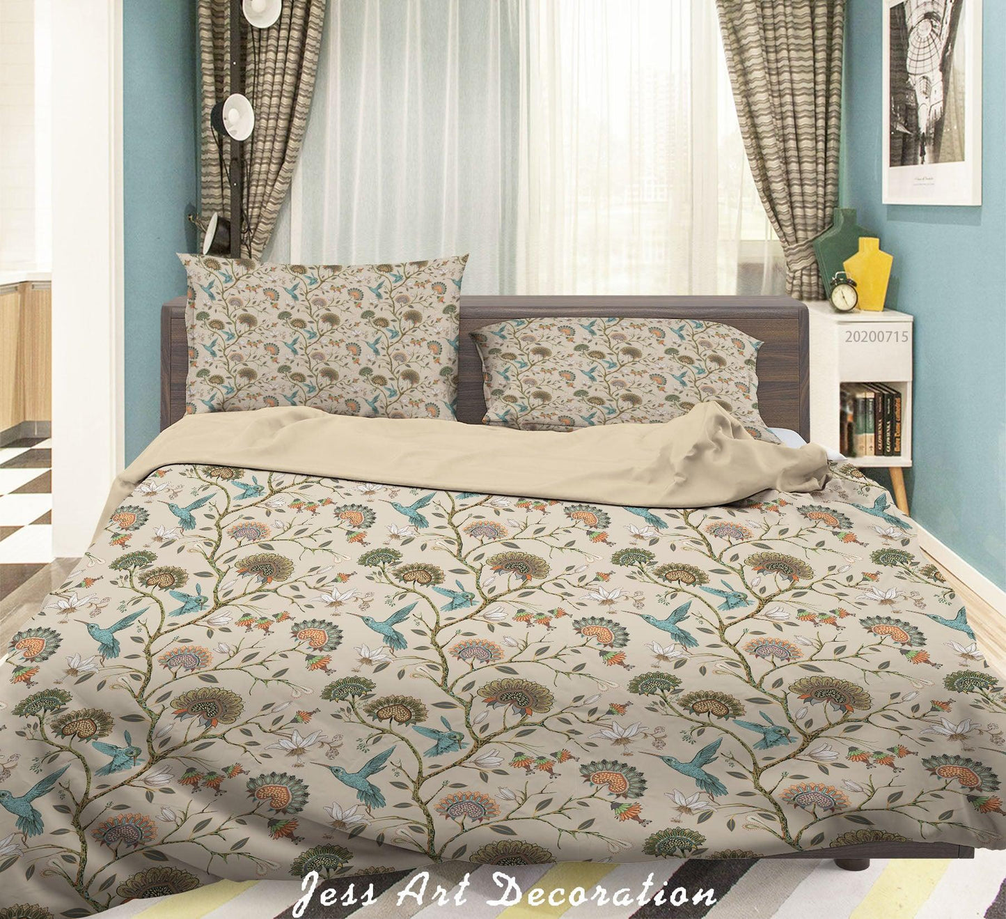 3D Abstract Vintage Floral Pattern Quilt Cover Set Bedding Set Duvet Cover Pillowcases WJ 3910