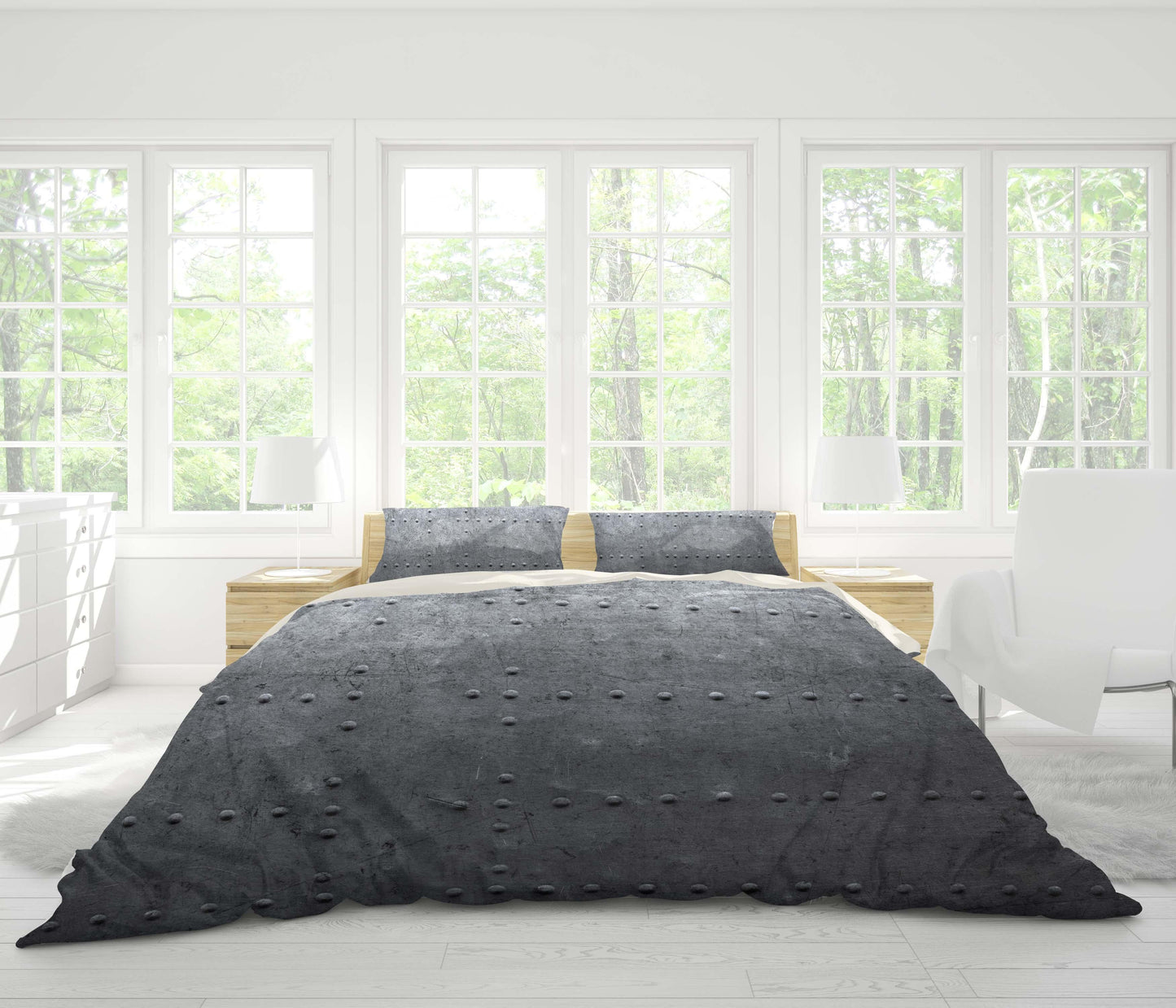 3D Black Quilt Cover Set Bedding Set Pillowcases 87