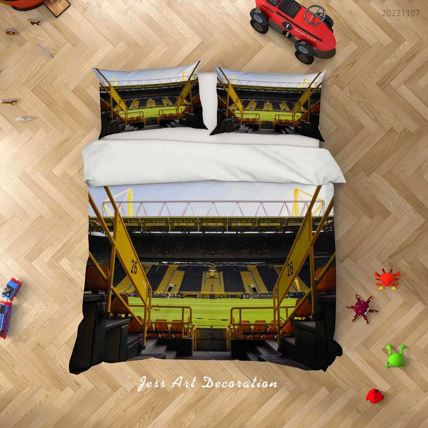 3D Borussia Dortmund Spectator Seats Quilt Cover Set Bedding Set Duvet Cover Pillowcase 729