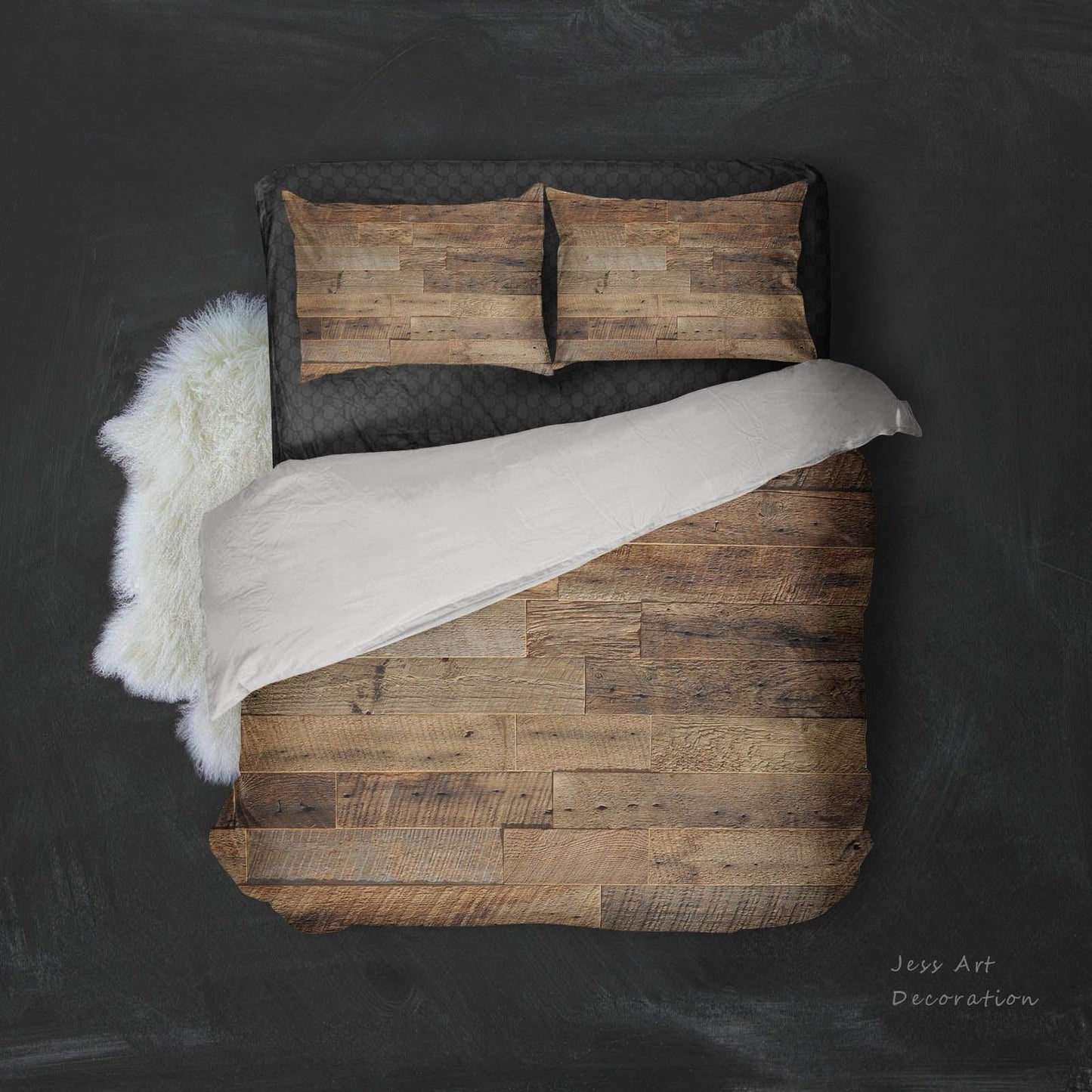 3D Brown Floor Quilt Cover Set Bedding Set Pillowcases 257